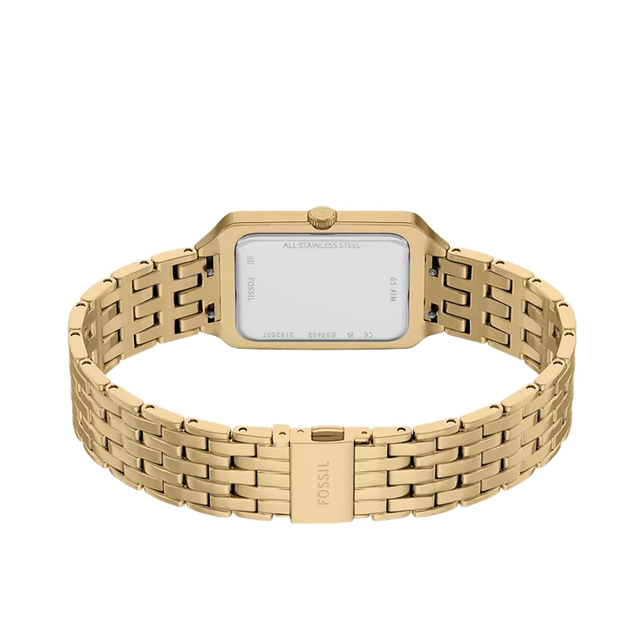Fossil Raquel 23mm Green Dial Steel Ladies Quartz Watch ES5452
