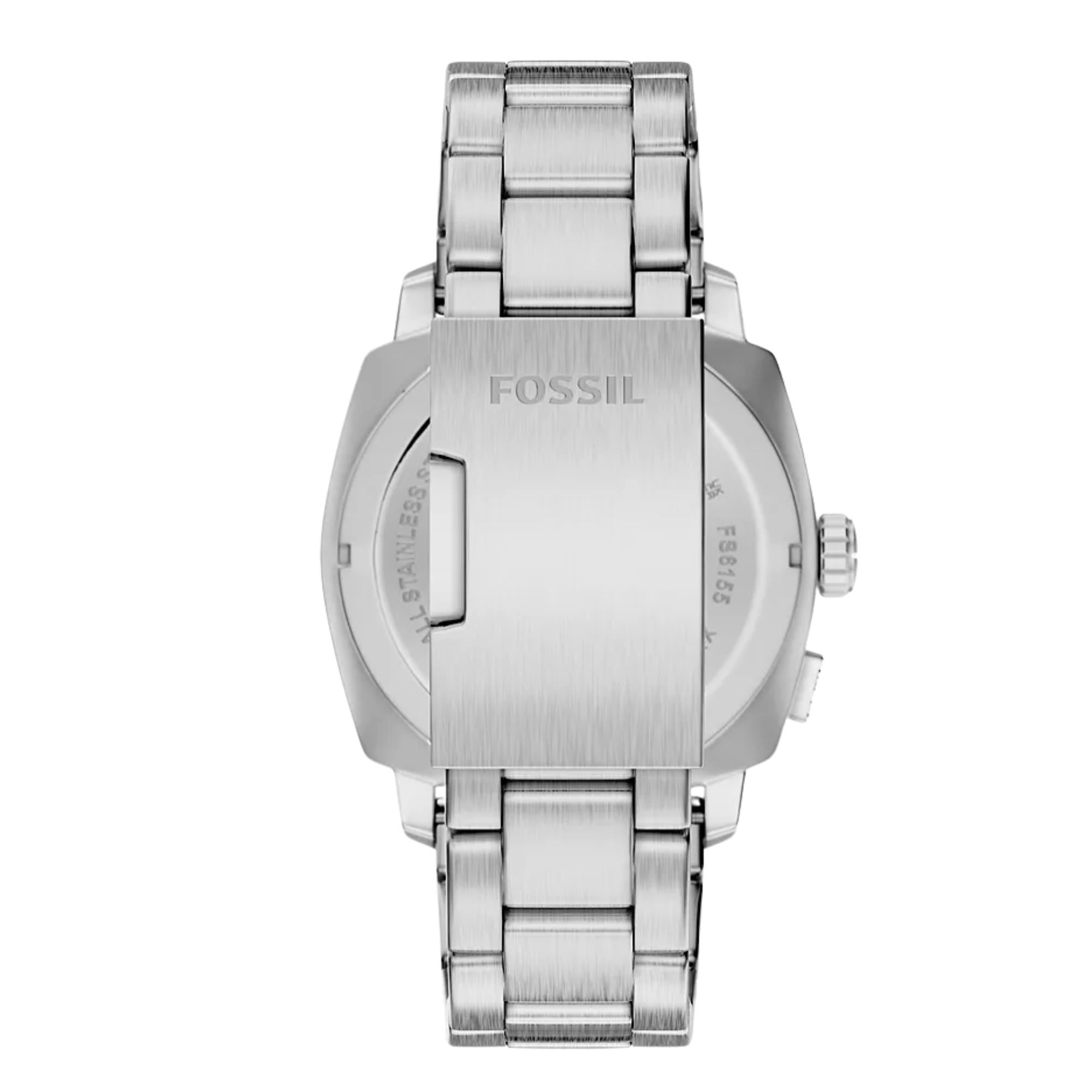 Fossil Machine 41mm Black Dial Steel Digi-Analogue Watch FS6155