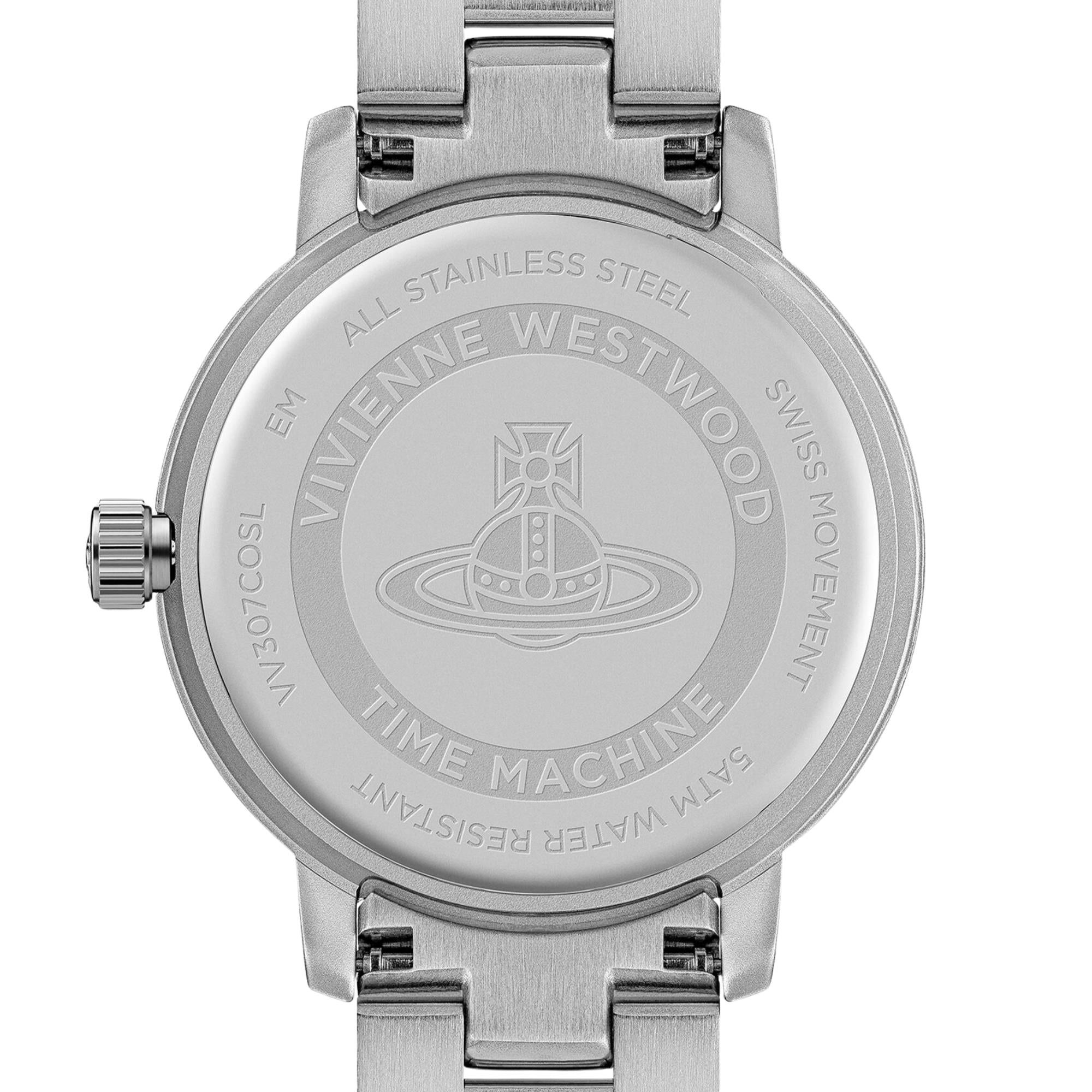 Vivienne Westwood Dulwich Quarz Pinkes Zifferblatt Stahlarmband Damen Uhr VV307COSL