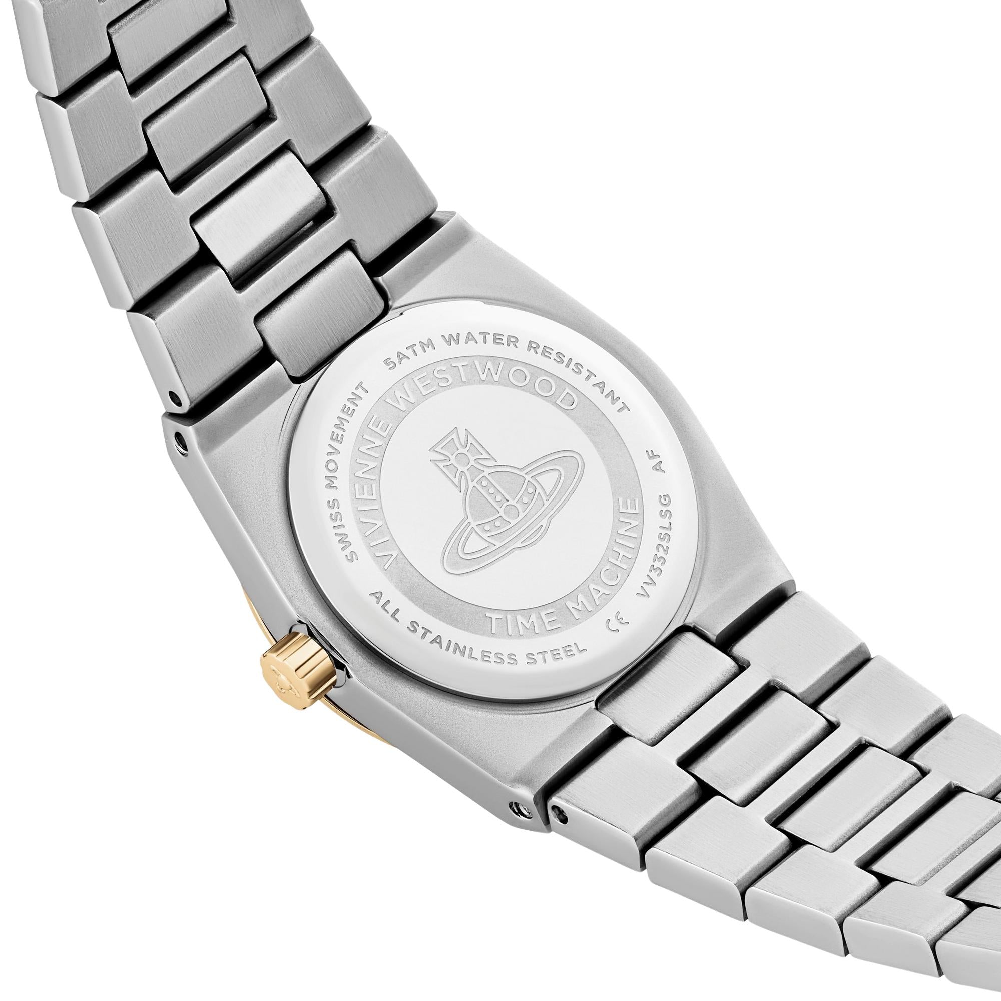 Vivienne Westwood The Hoxton Quarz Silbernes Zifferblatt Stahlarmband Damen Uhr VV332SLSG