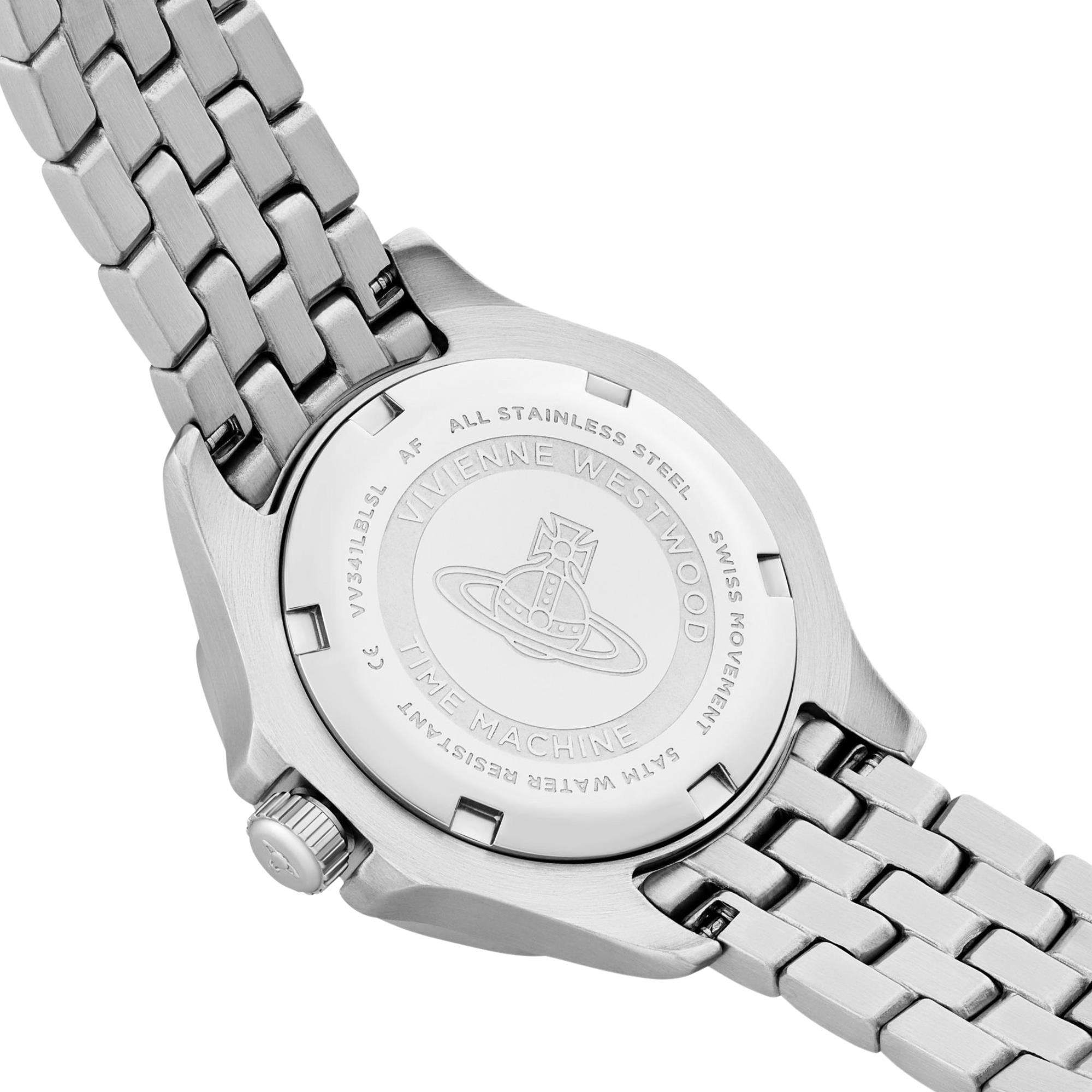 Vivienne Westwood The Brompton  Blue Dial Steel Strap Women's Watch VV341LBLSL