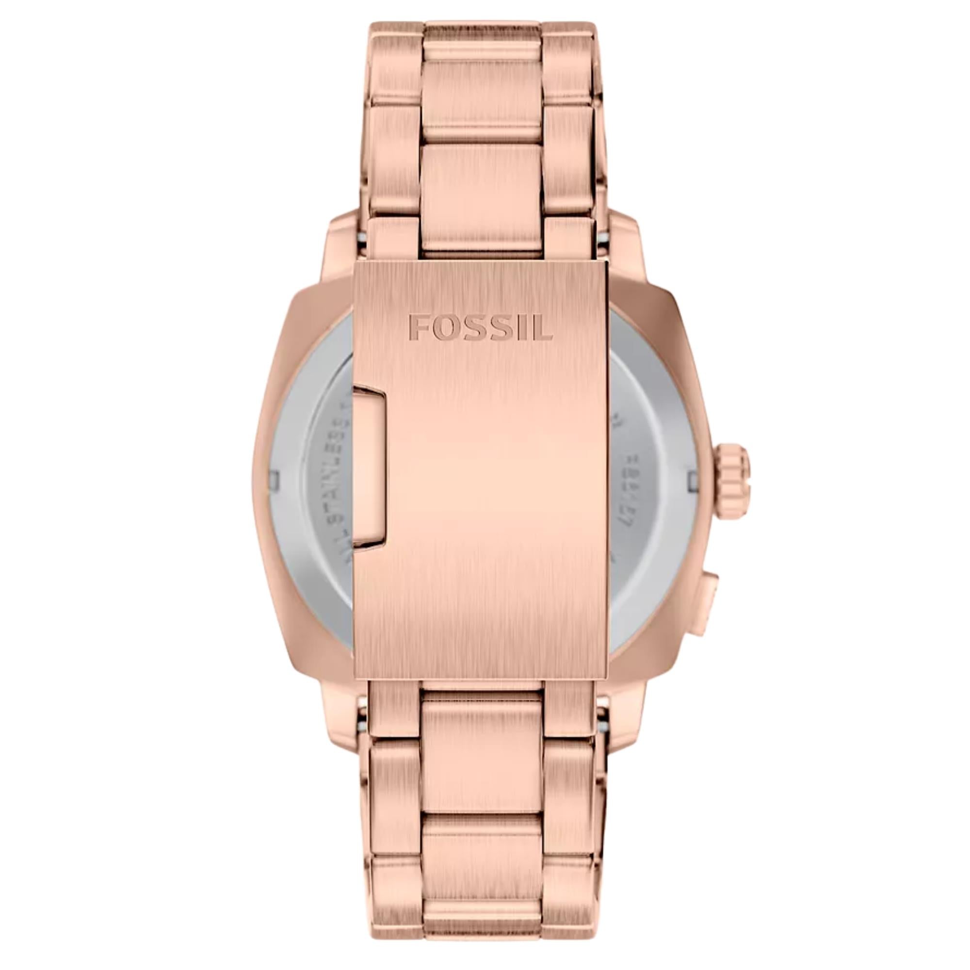 Fossil Machine 41mm Black Dial Steel Mens Digi-Analogue Watch FS6158