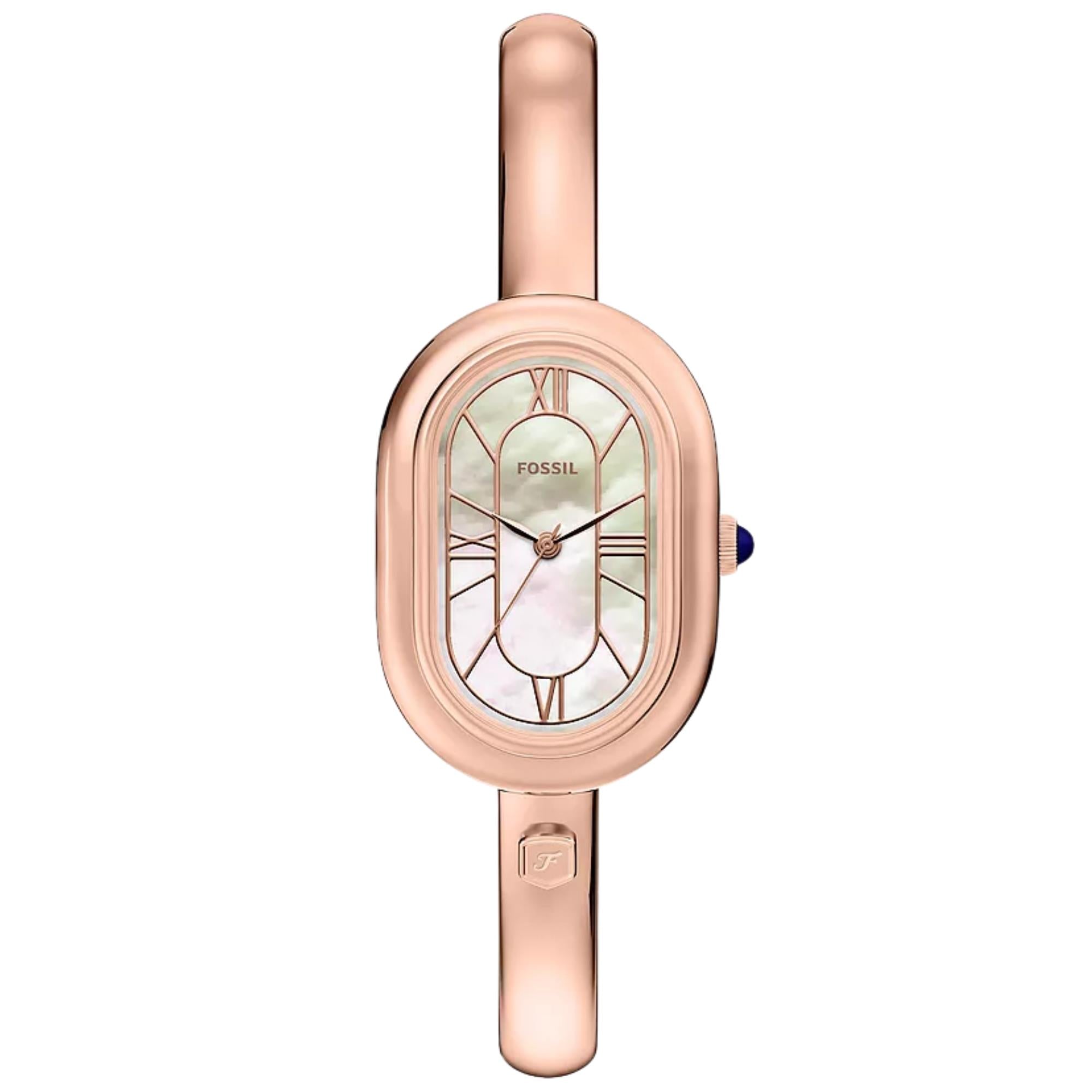 Fossil Sloan 24mm Mother of Pearl Dial Steel Ladies Quartz Watch ES5472