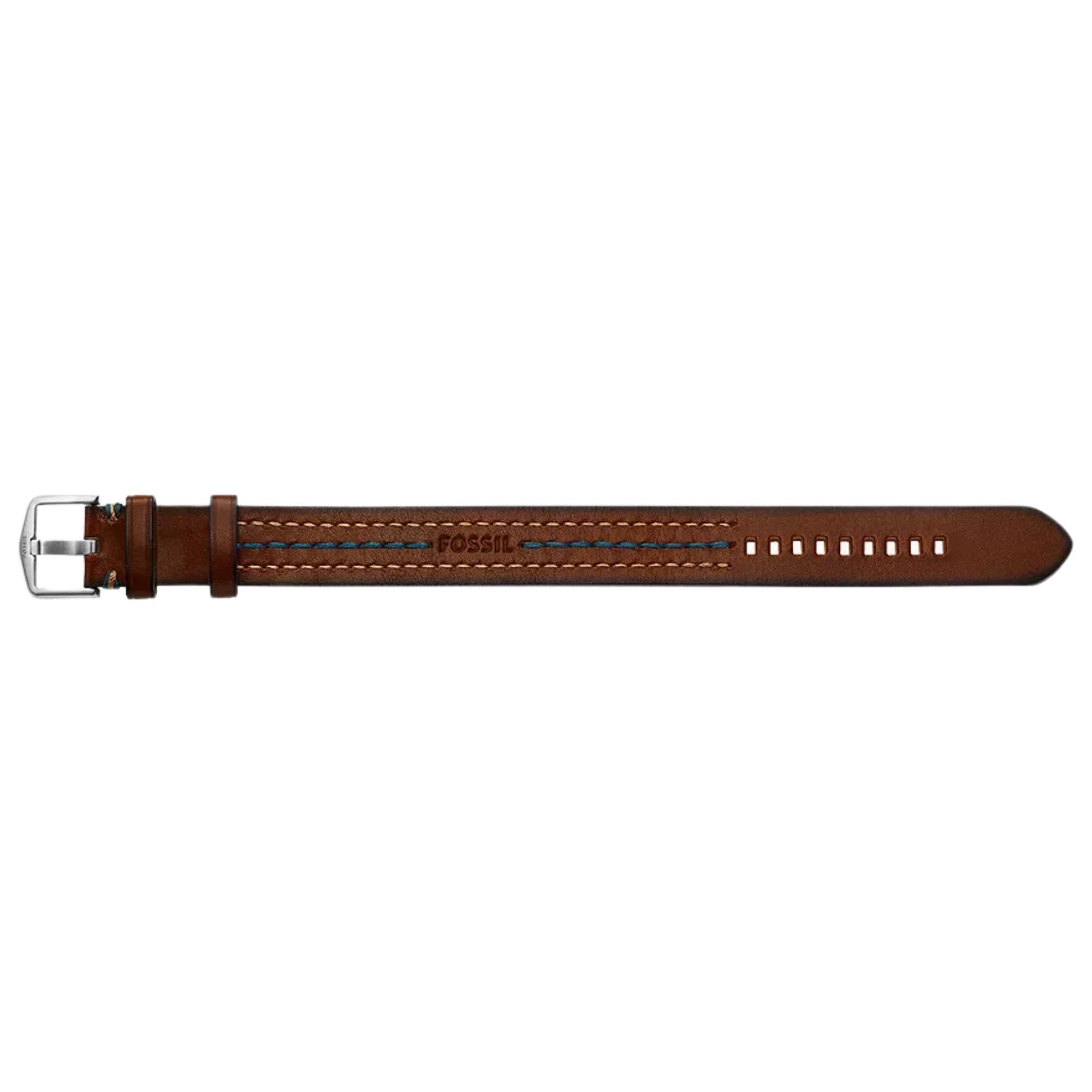 Fossil Everett Topstitch Braunes Lederarmband Herrenarmband JF04949040