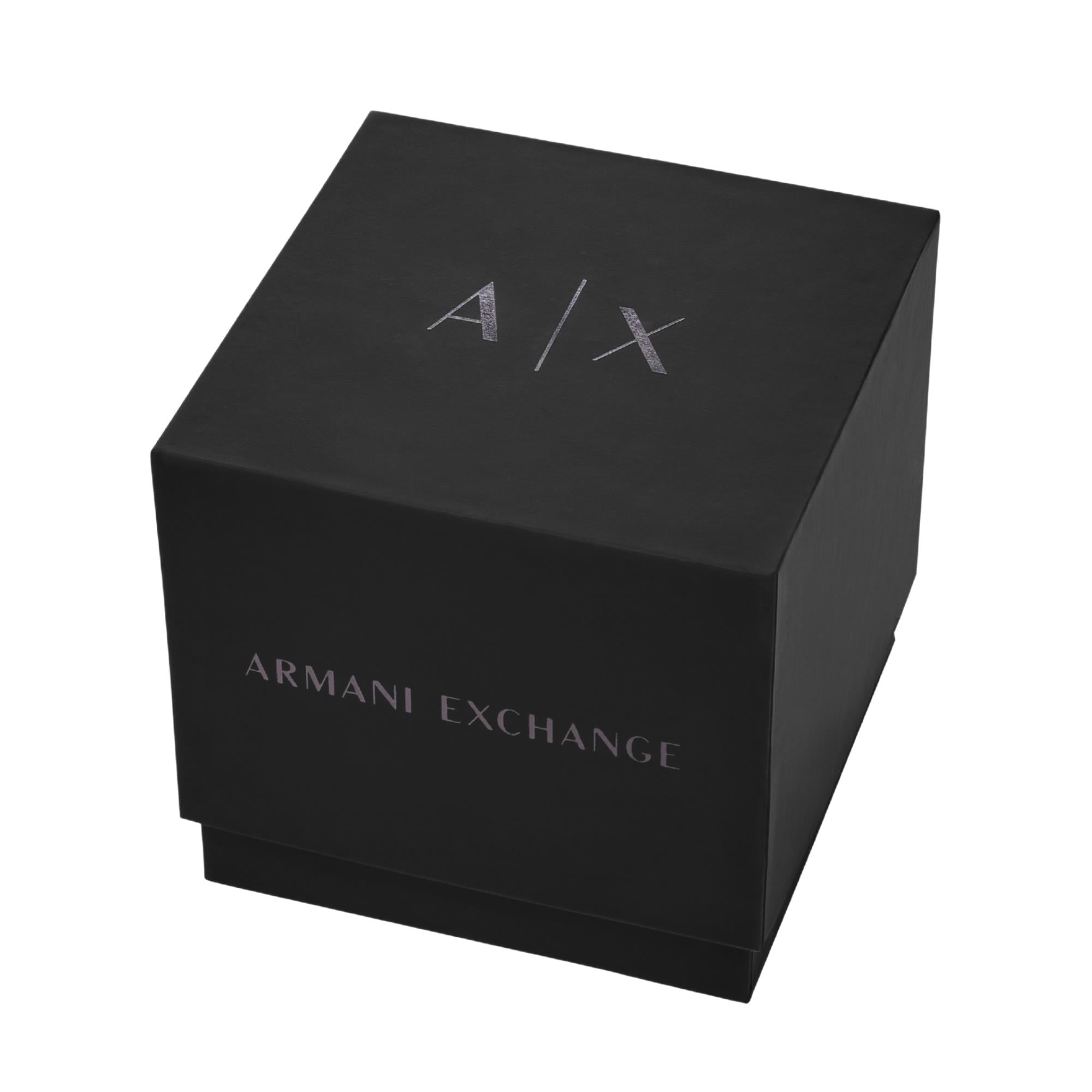 Armani Exchange Sync 42mm Chronograph Schwarzes Zifferblatt Edelstahl Herren Quarz Uhr AX4181