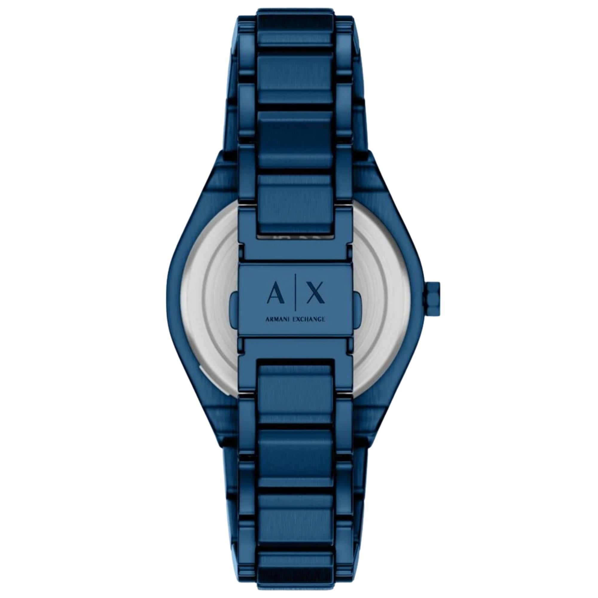 Armani Exchange Sync 36mm Blue Dial Steel Ladies Quartz Watch AX6032