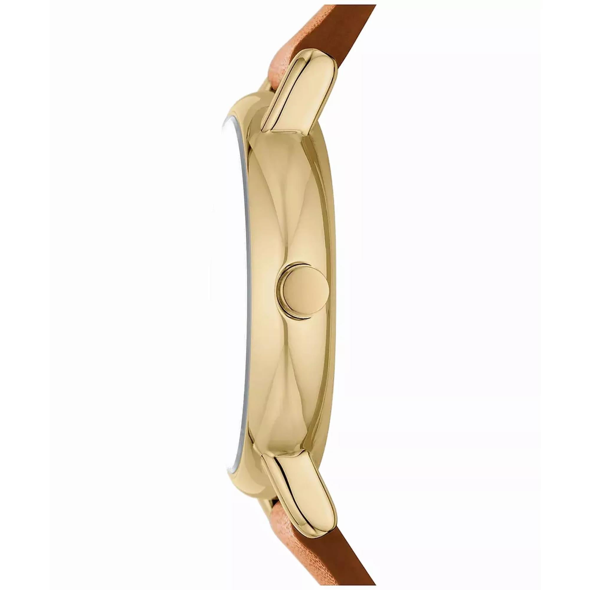 Skagen Signatur Lille 30mm White Dial Leather Ladies Quartz Watch SKW3121