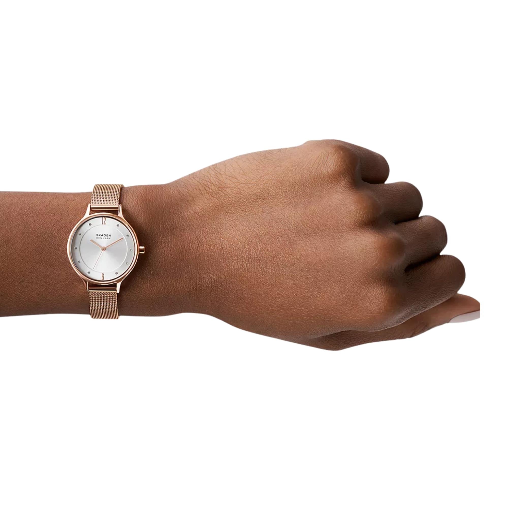 Skagen Anita Lille 30mm White Silver Dial Steel Ladies Quartz Watch SKW2151