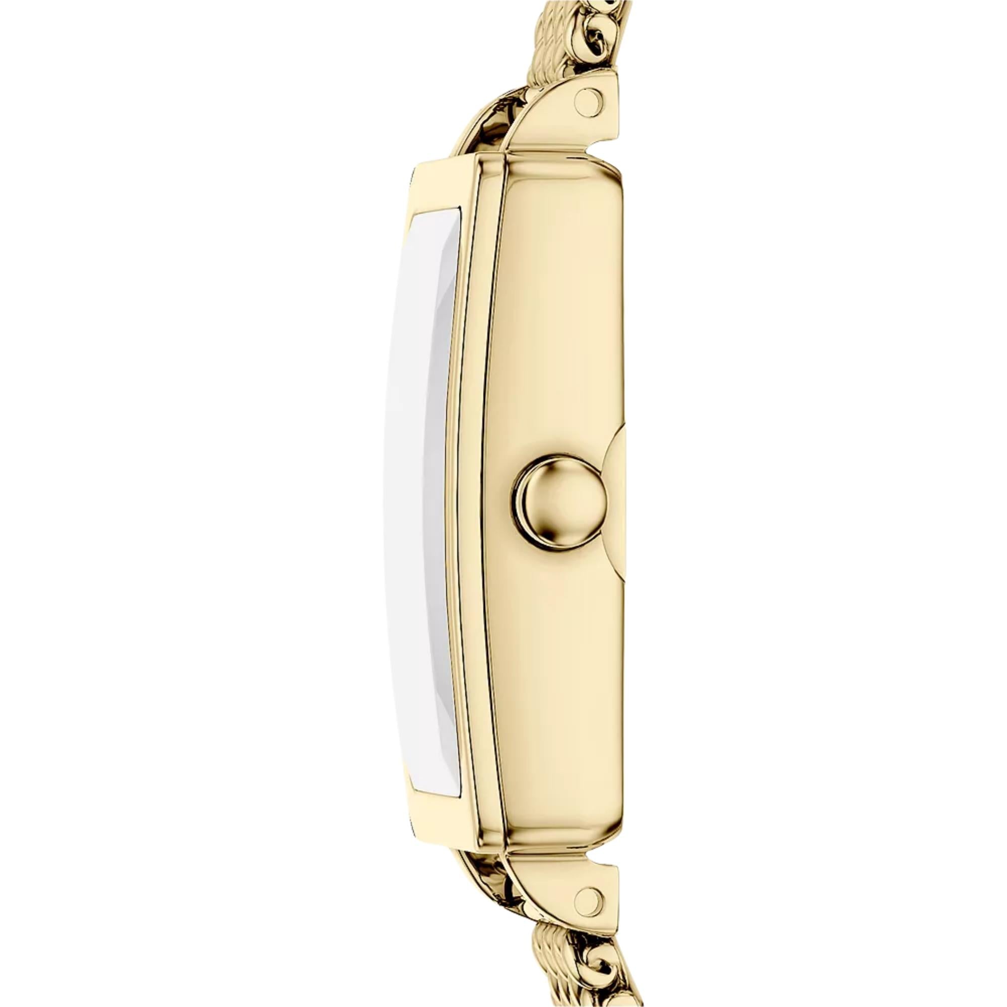 Skagen Hagen Micro Quarz Gold Zifferblatt Stahlarmband Damen Uhr SKW3178