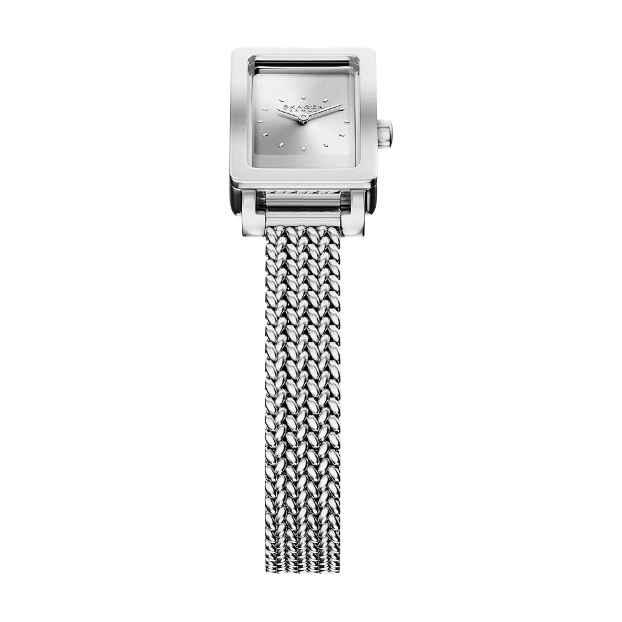 Skagen Hagen Micro 16mm Silber Zifferblatt Stahl Damen Quarz Uhr SKW3179