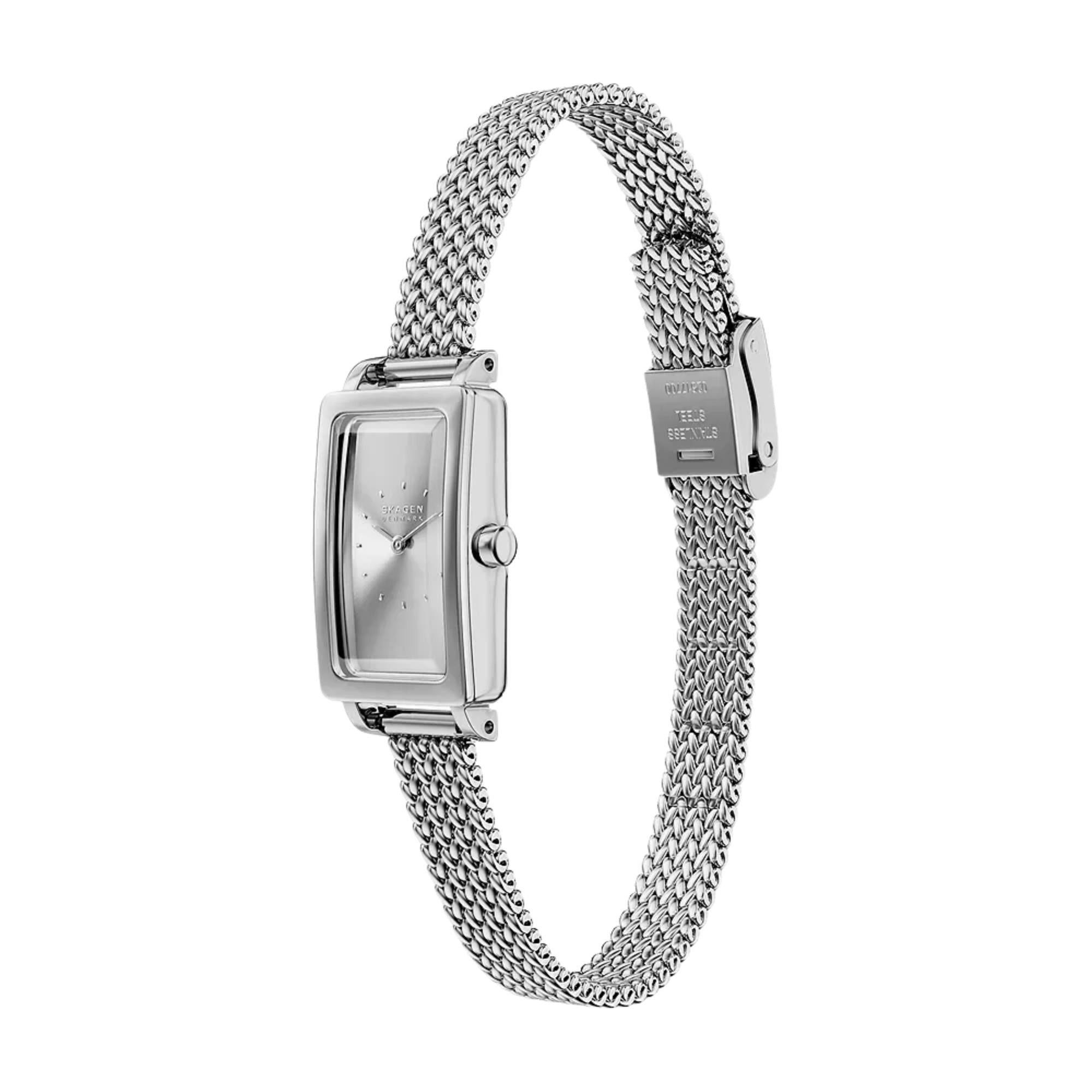 Skagen Hagen Micro 16mm Silber Zifferblatt Stahl Damen Quarz Uhr SKW3179