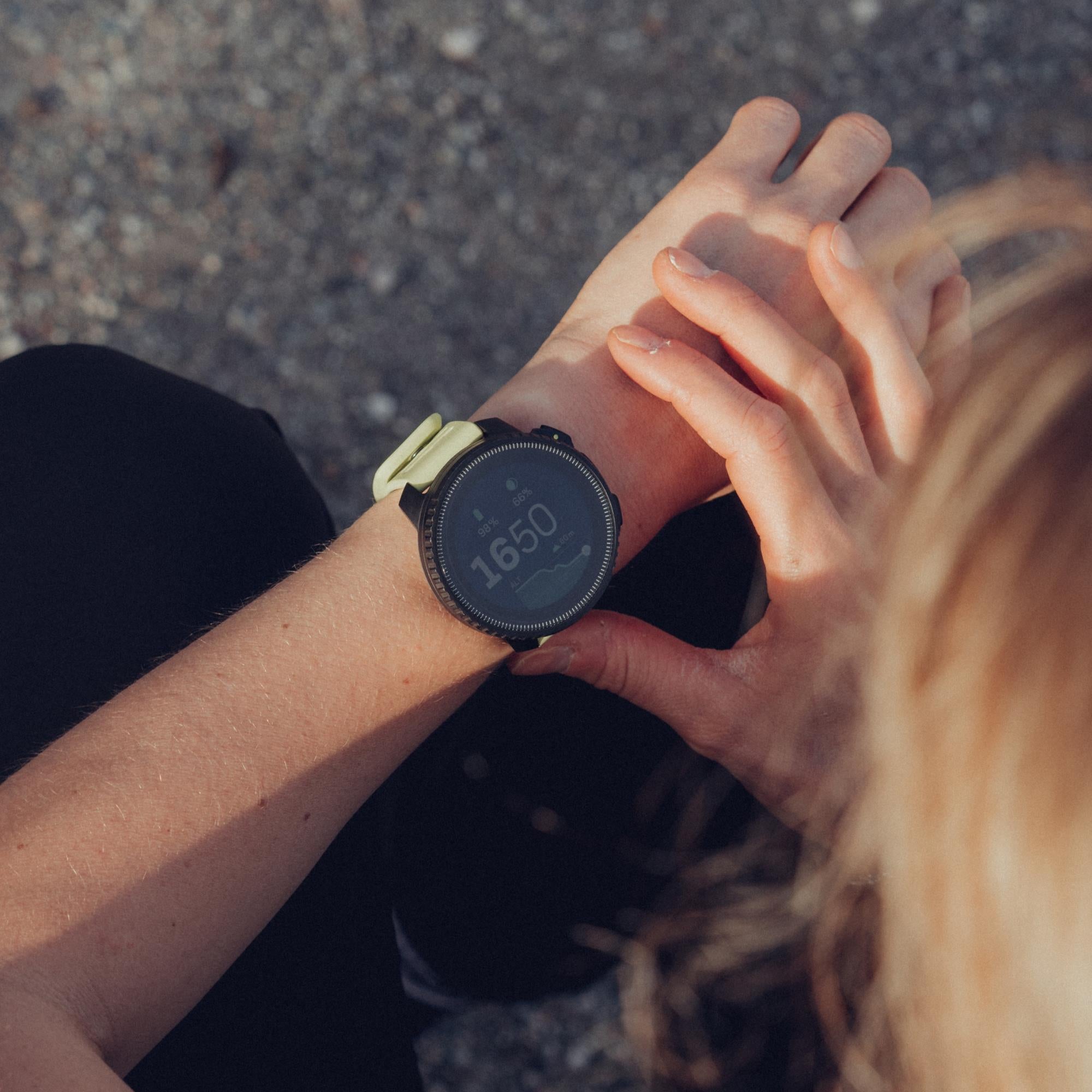 Suunto Vertical Black Lime Digital Silicone Smart Watch SS050864000
