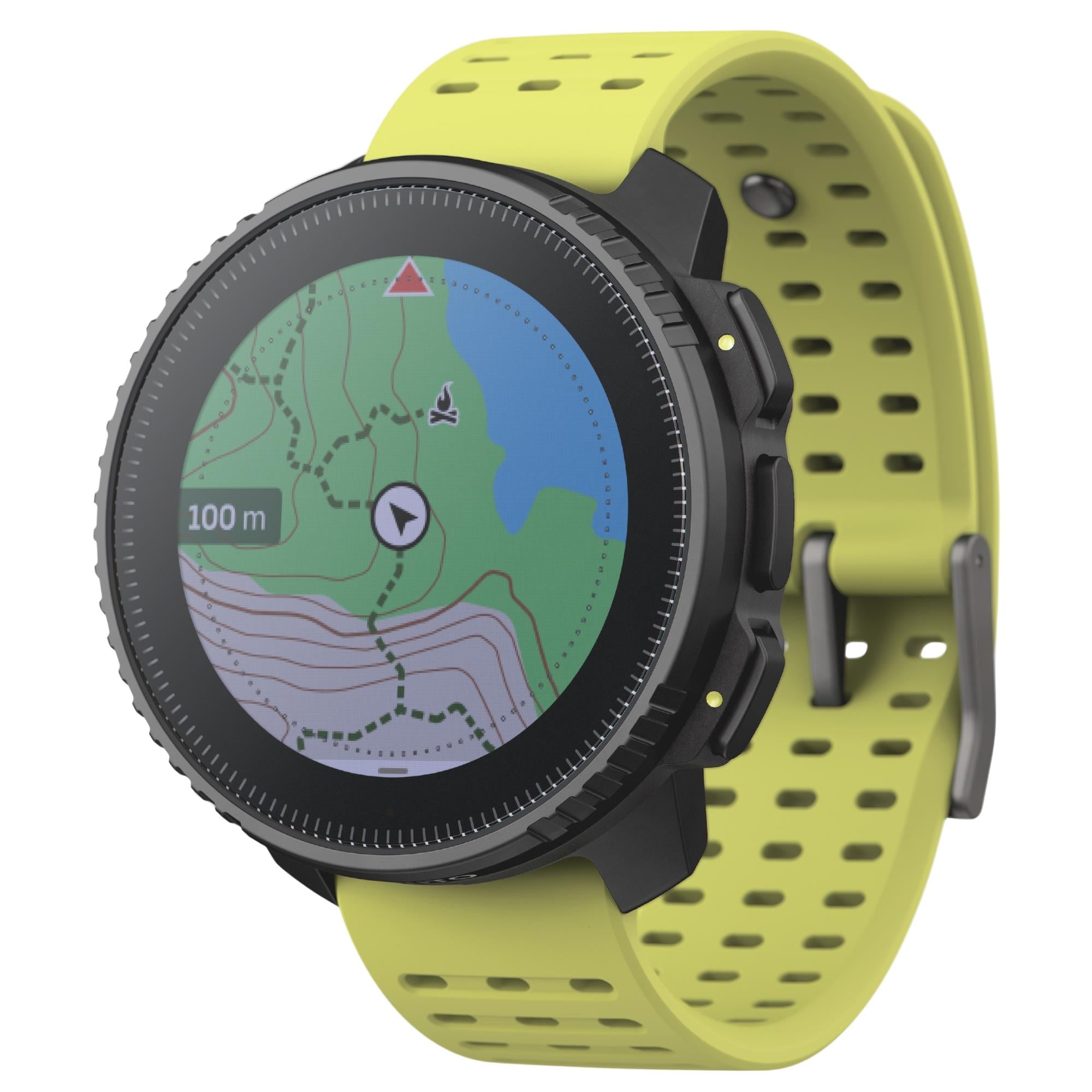 Suunto Vertical Black Lime Digital Silicone Smart Watch SS050864000