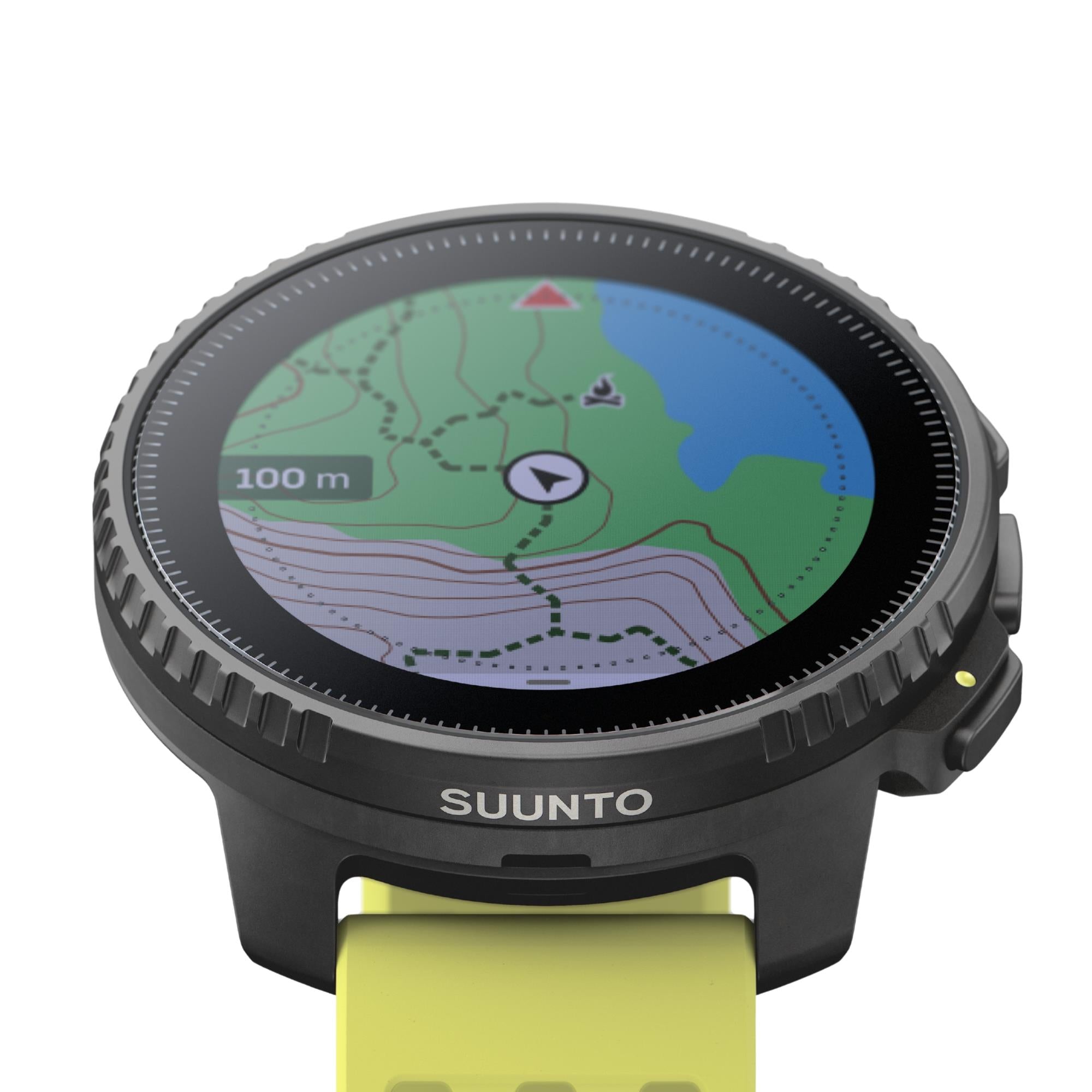 Suunto Vertical Black Lime Digital Silicone Smart Watch SS050864000