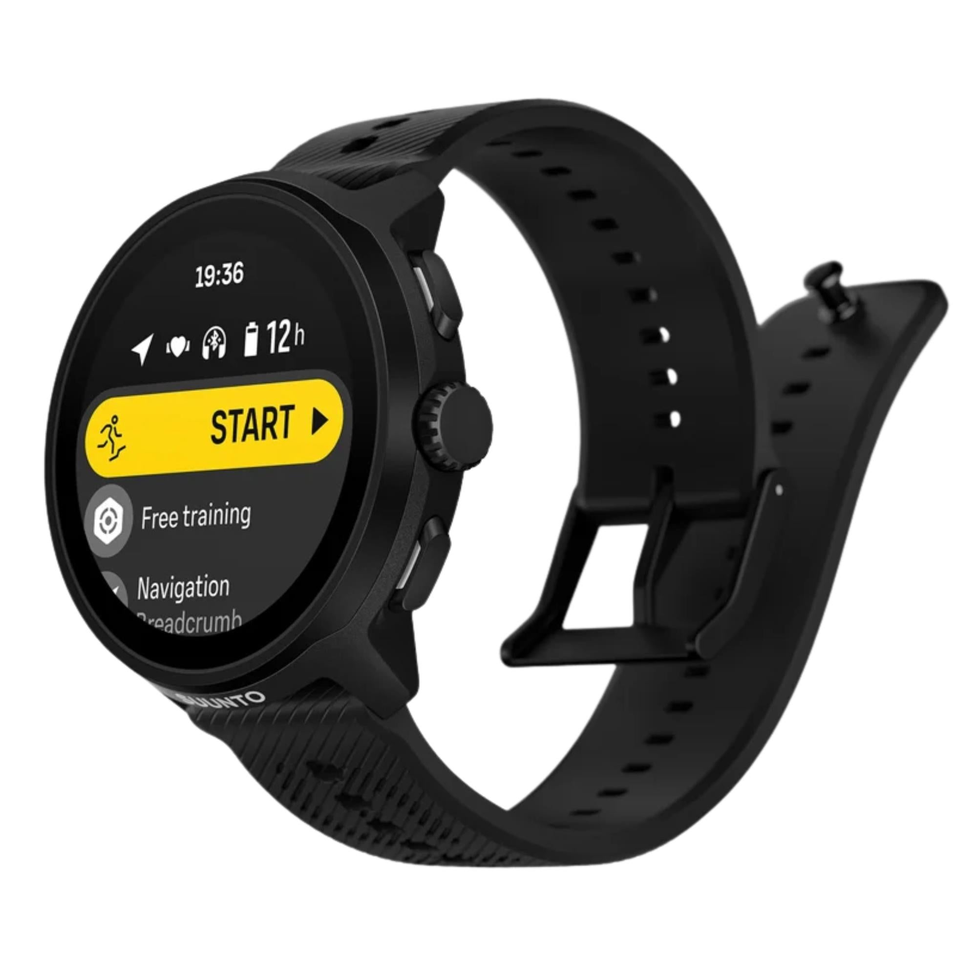 Suunto Run All Black Digital Silicone Smart Watch SS051272000