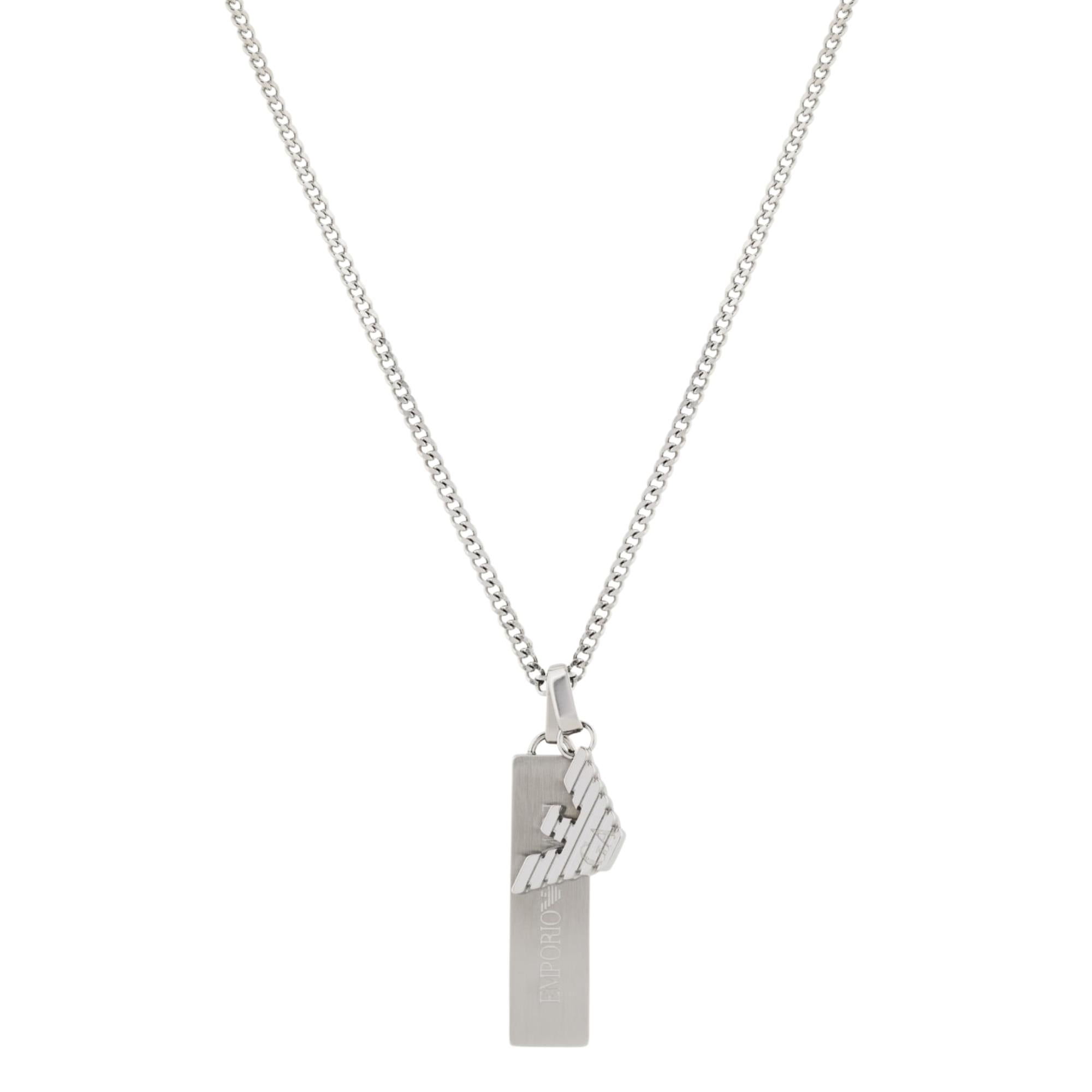 Emporio Armani Edelstahl Dog Tag Herren Halskette EGS3306040