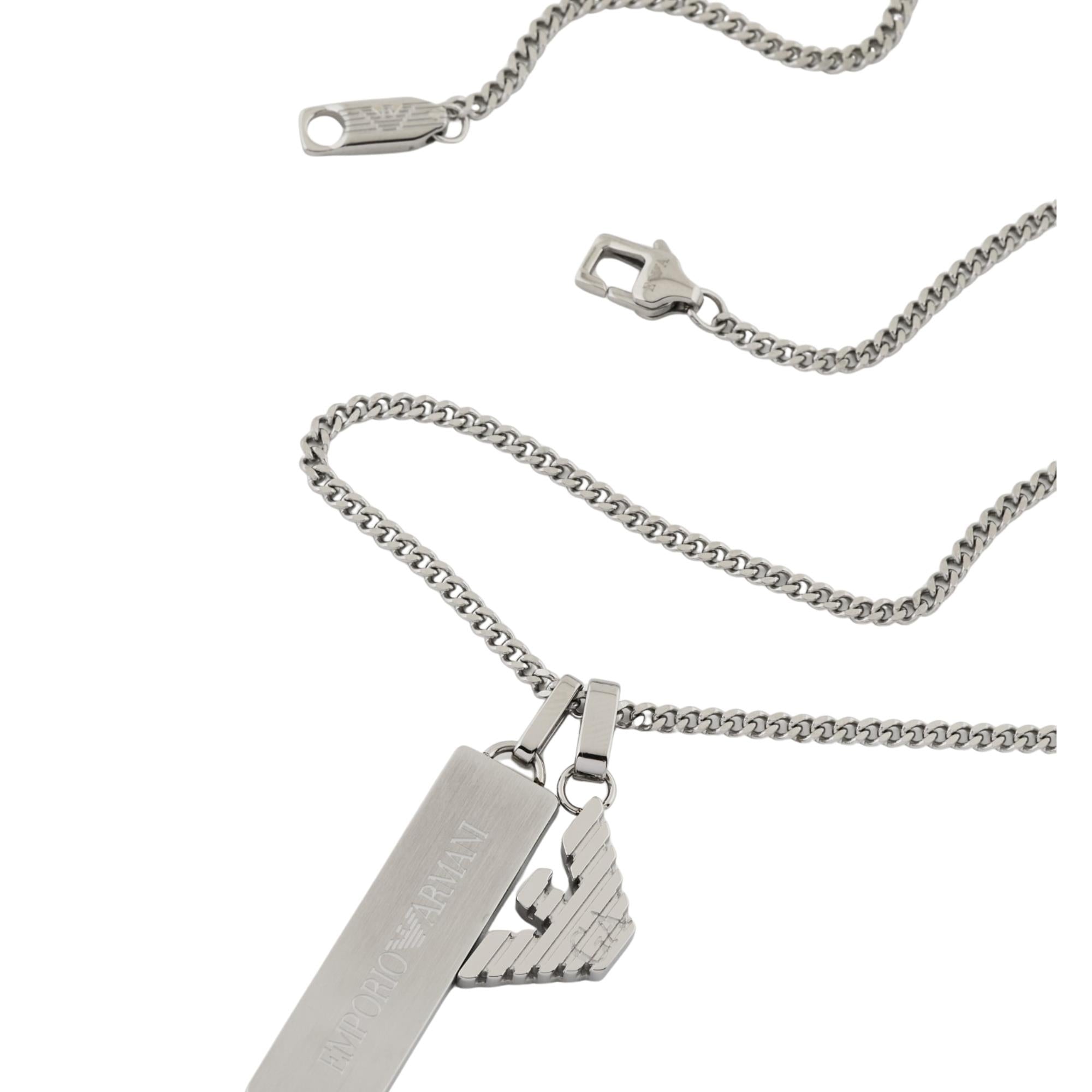 Emporio Armani Edelstahl Dog Tag Herren Halskette EGS3306040