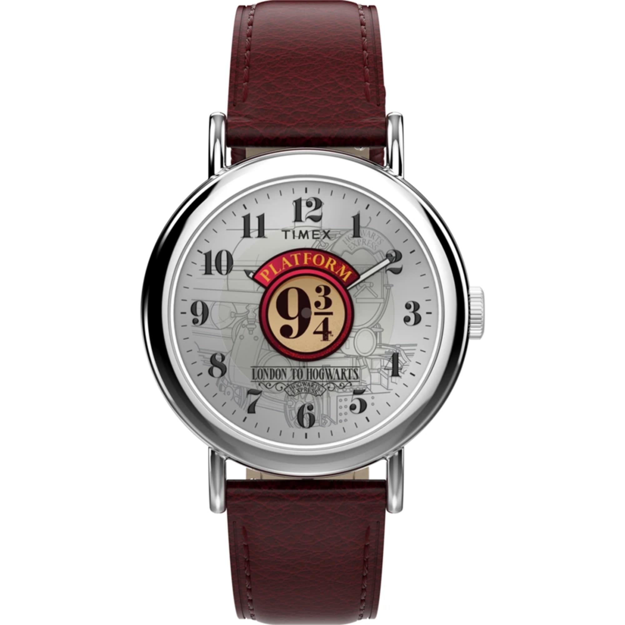 Timex Weekender 37mm Silver Dial Leather Mens Quartz Watch TW2Y76200