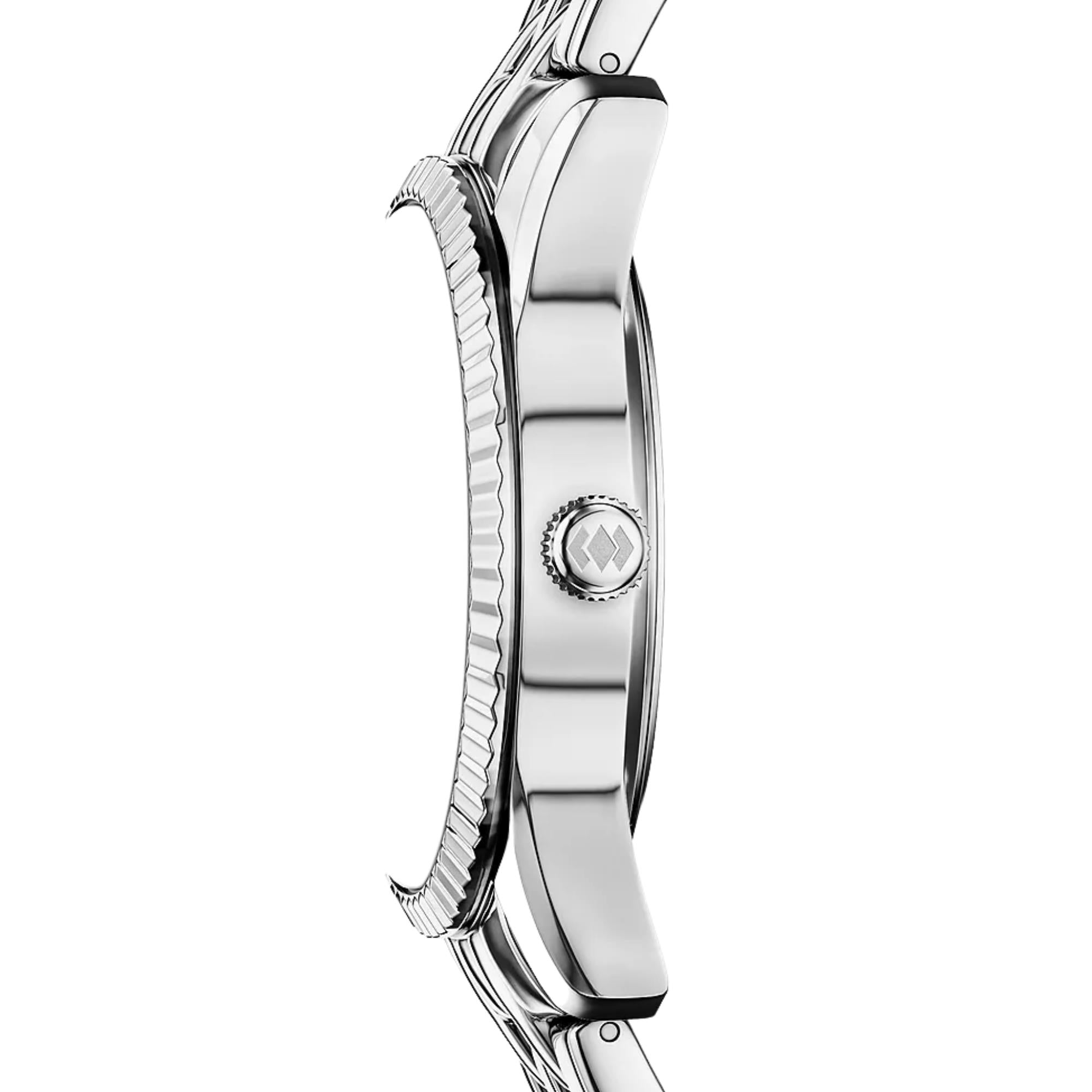 Fossil  Scarlette 34mm Blue Dial Steel Ladies Quartz Watch ES5457