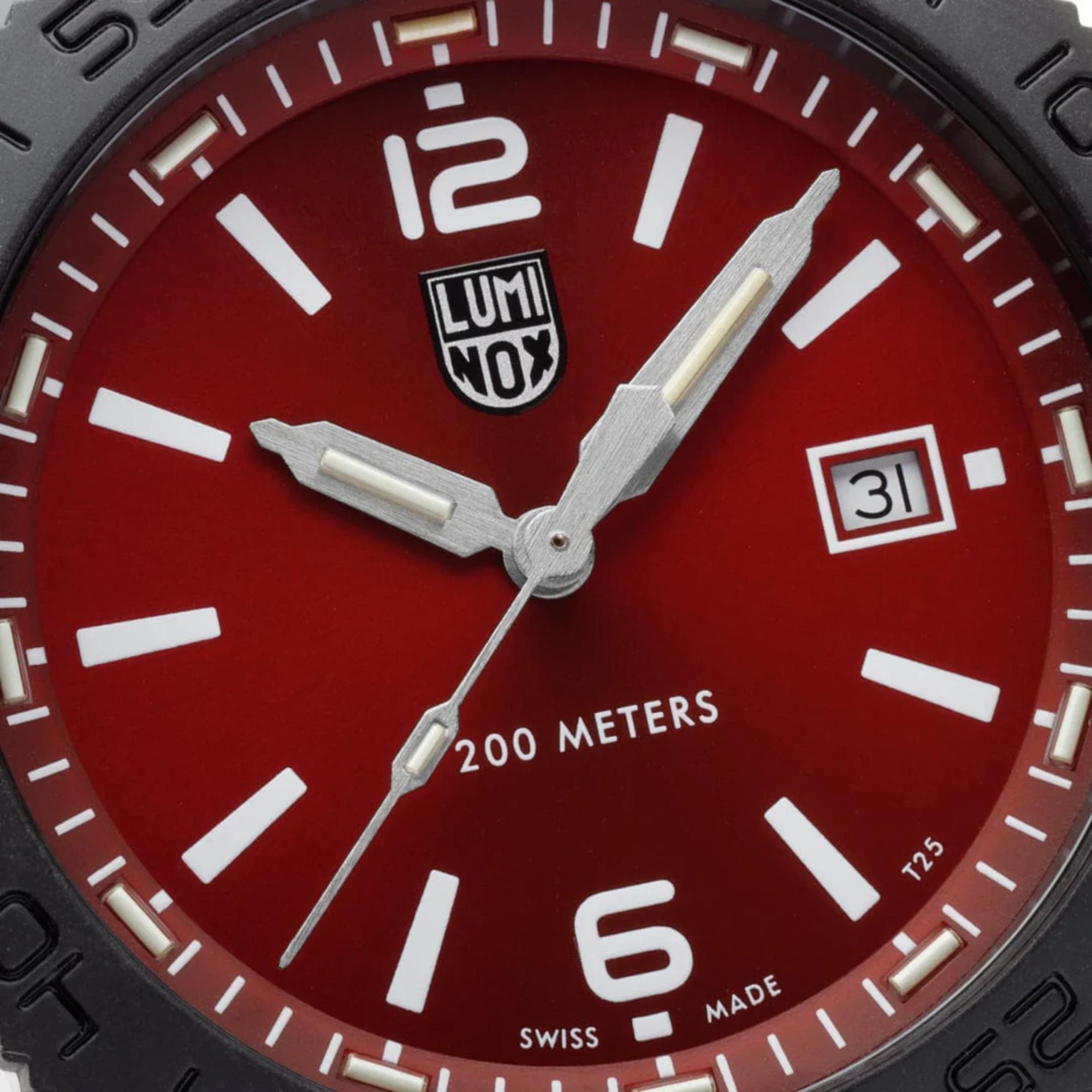 Luminox Pacific Diver 44mm Red Dial Rubber Mens Quartz Watch XS.3135.B