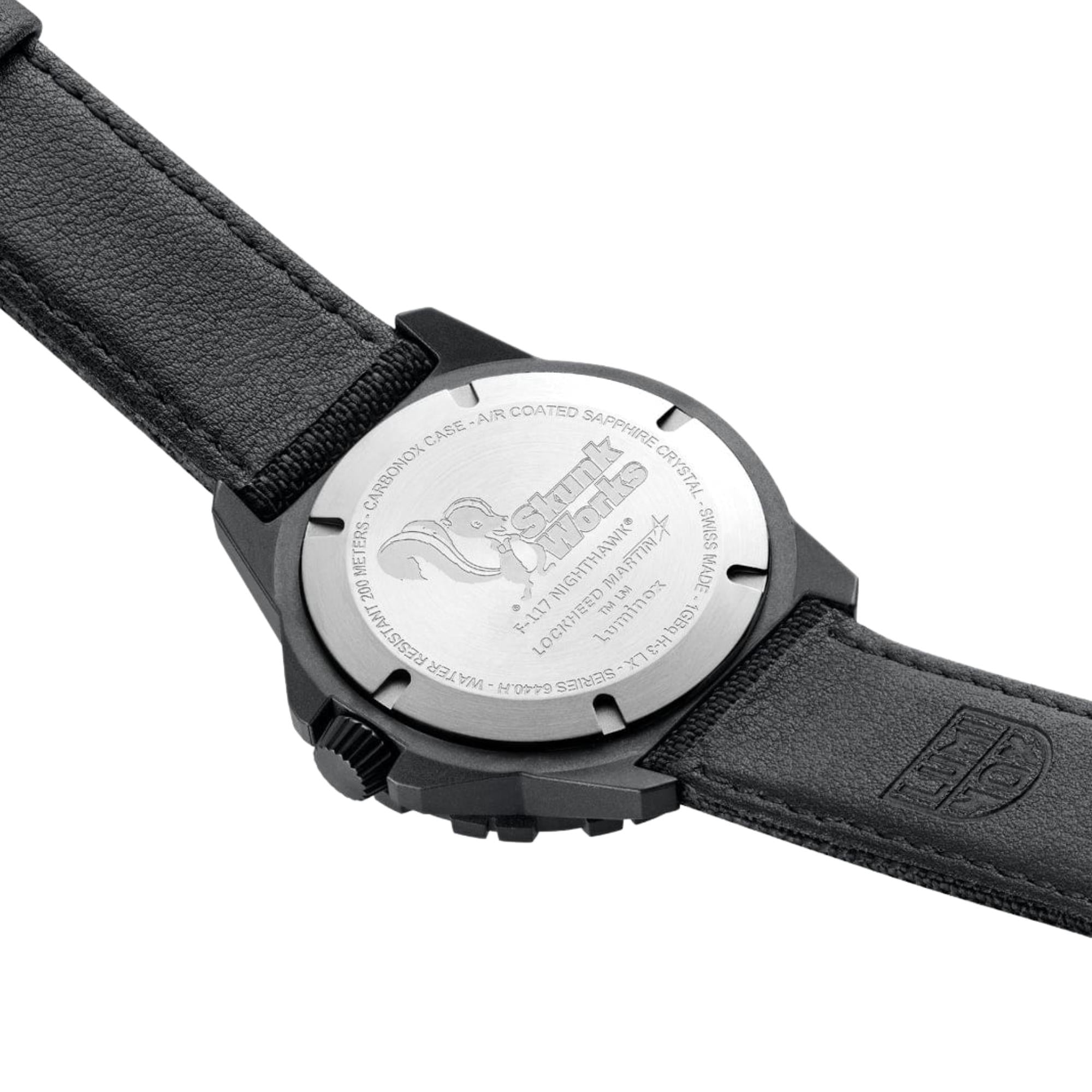 Luminox F-117 Nighthawk 44mm Schwarzes Zifferblatt Kevlar Herren Quarz Uhr XA.6442.H