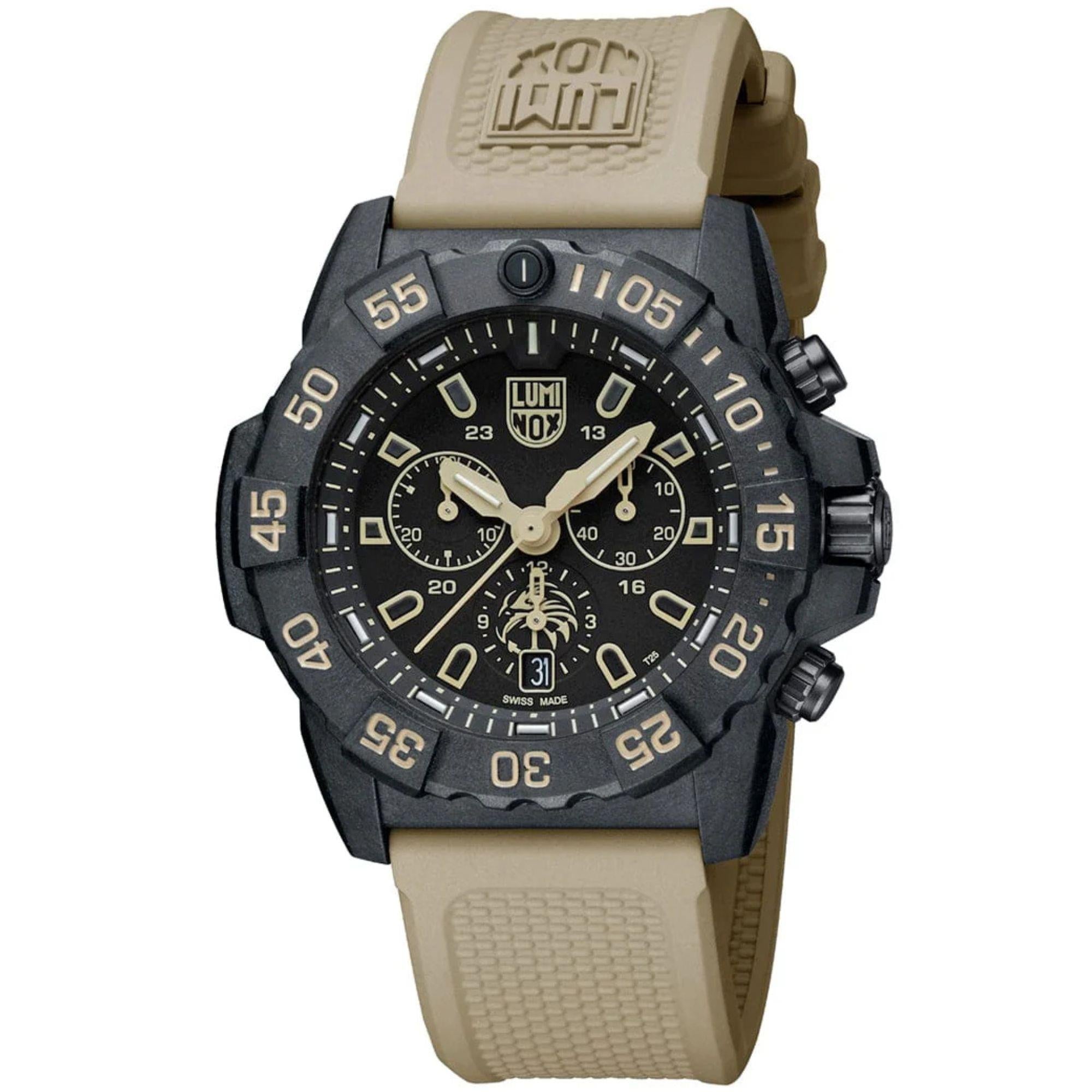 Luminox Navy Seal 45mm Chronograph Black Dial Rubber Mens Quartz Watch XS.3590.NSF.2
