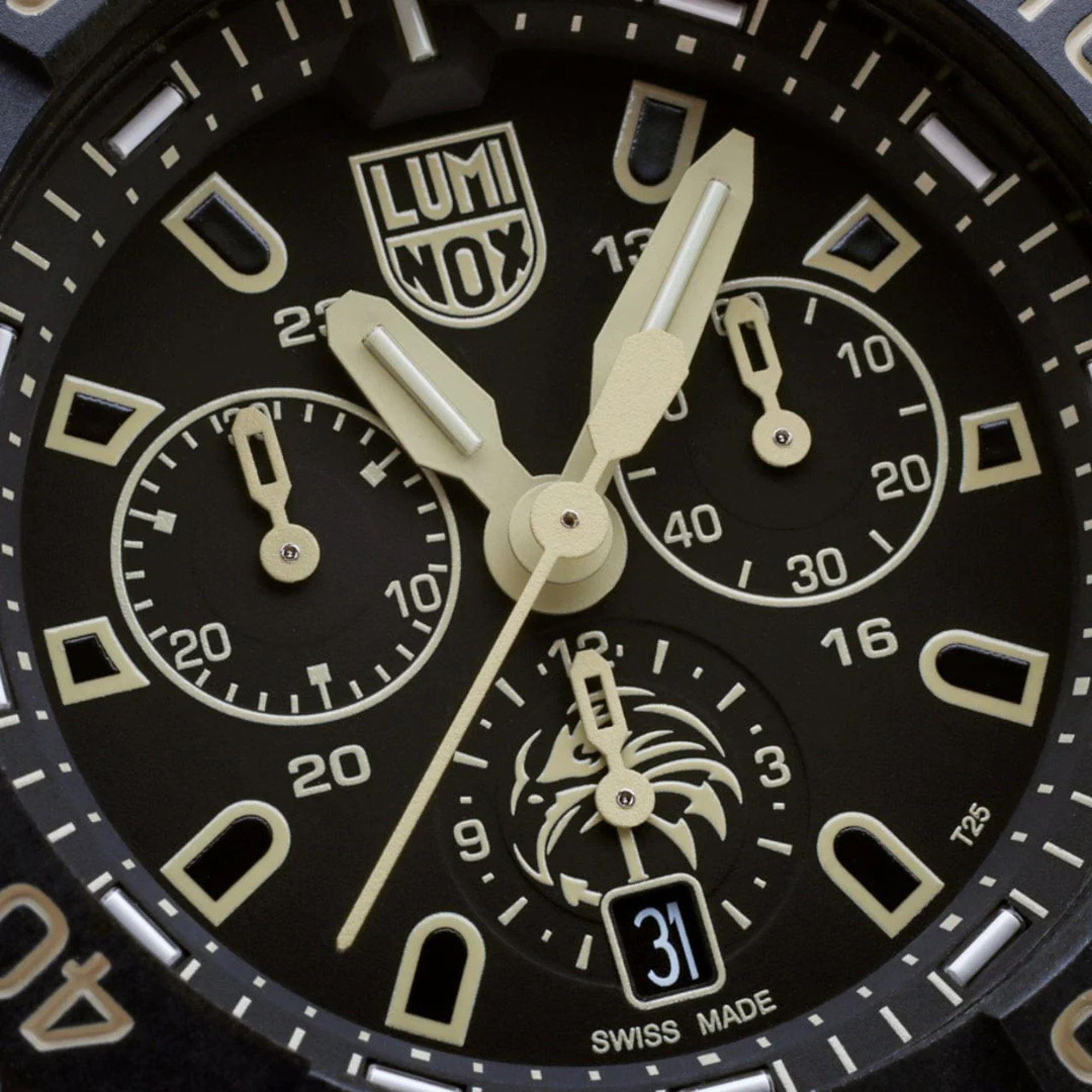 Luminox Navy Seal 45mm Chronograph Black Dial Rubber Mens Quartz Watch XS.3590.NSF.2