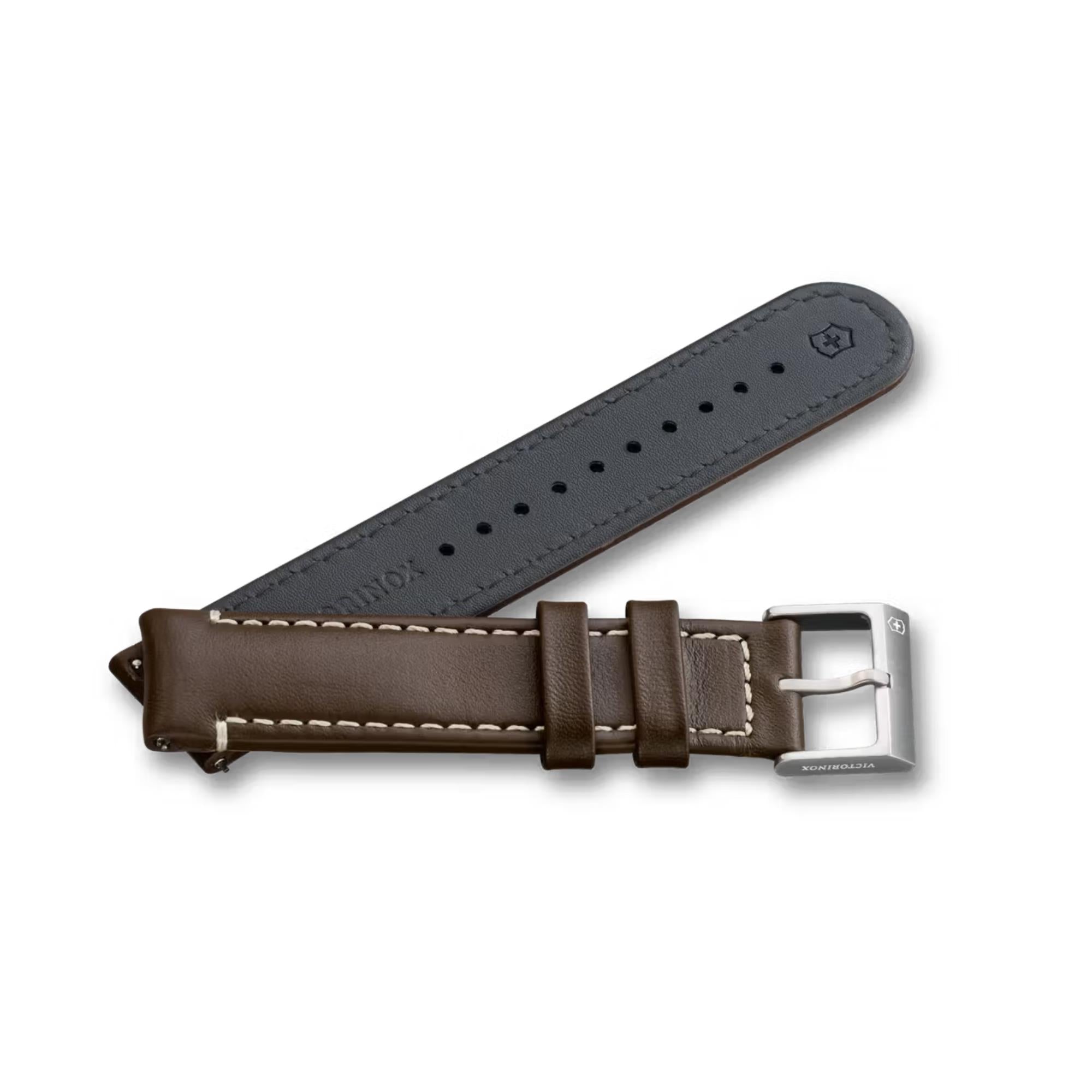 Victorinox Echtes Leder 21mm Brauner Uhrenarmband D2 V.60064