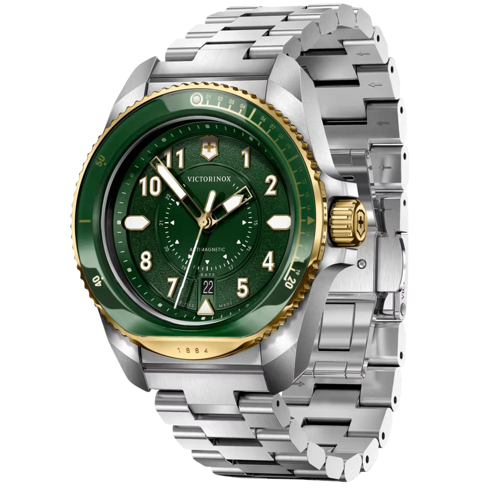 Victorinox Journey 1884 242012 unidirectional bezel close up
