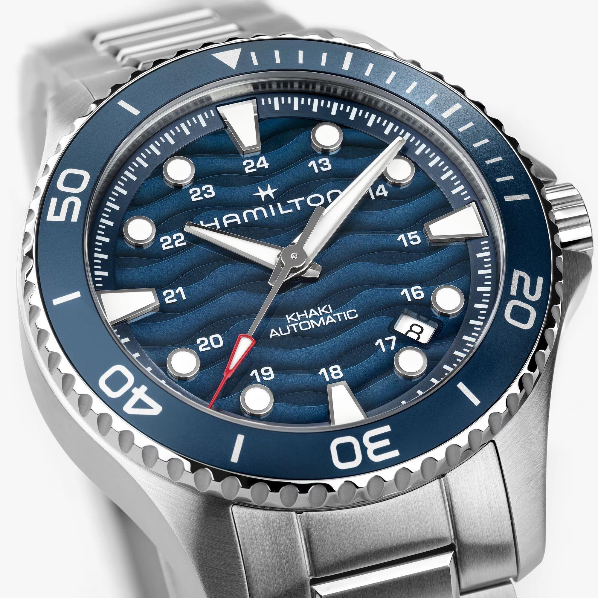Hamilton Khaki Navy Scuba 40mm Blue Dial Steel Mens Automatic Watch H82425140