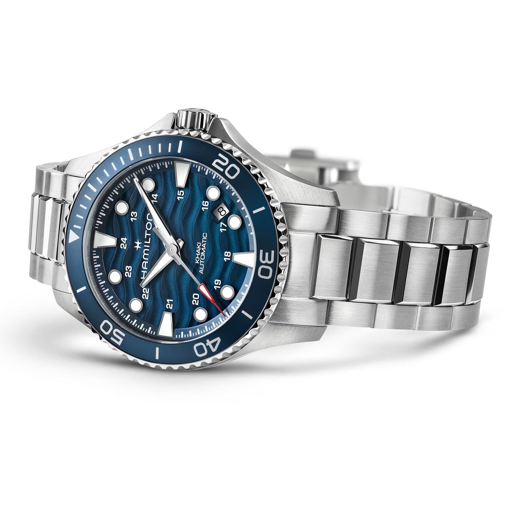 Hamilton Khaki Navy Scuba 40mm Blue Dial Steel Mens Automatic Watch H82425140