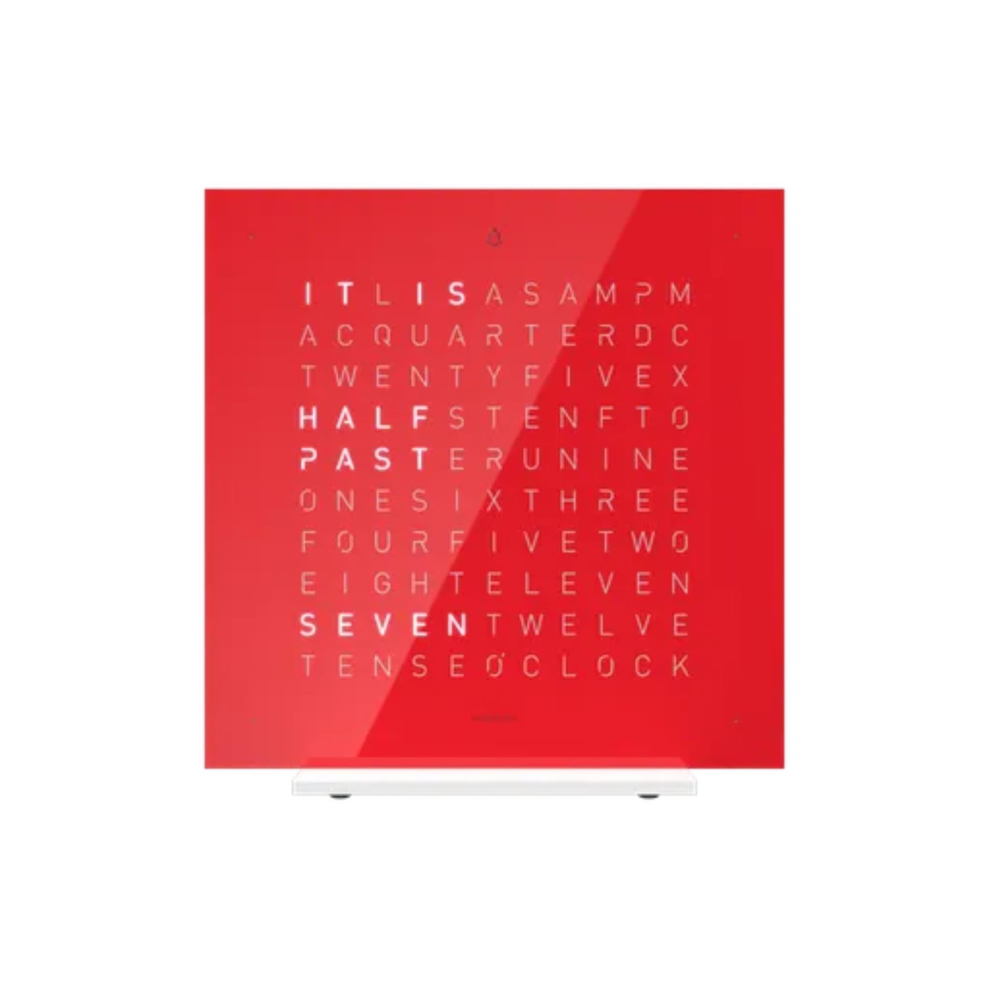 QLOCKTWO Earth 13.5 Pure Cherry Cake Englische Tischuhr T4PENCC-UK