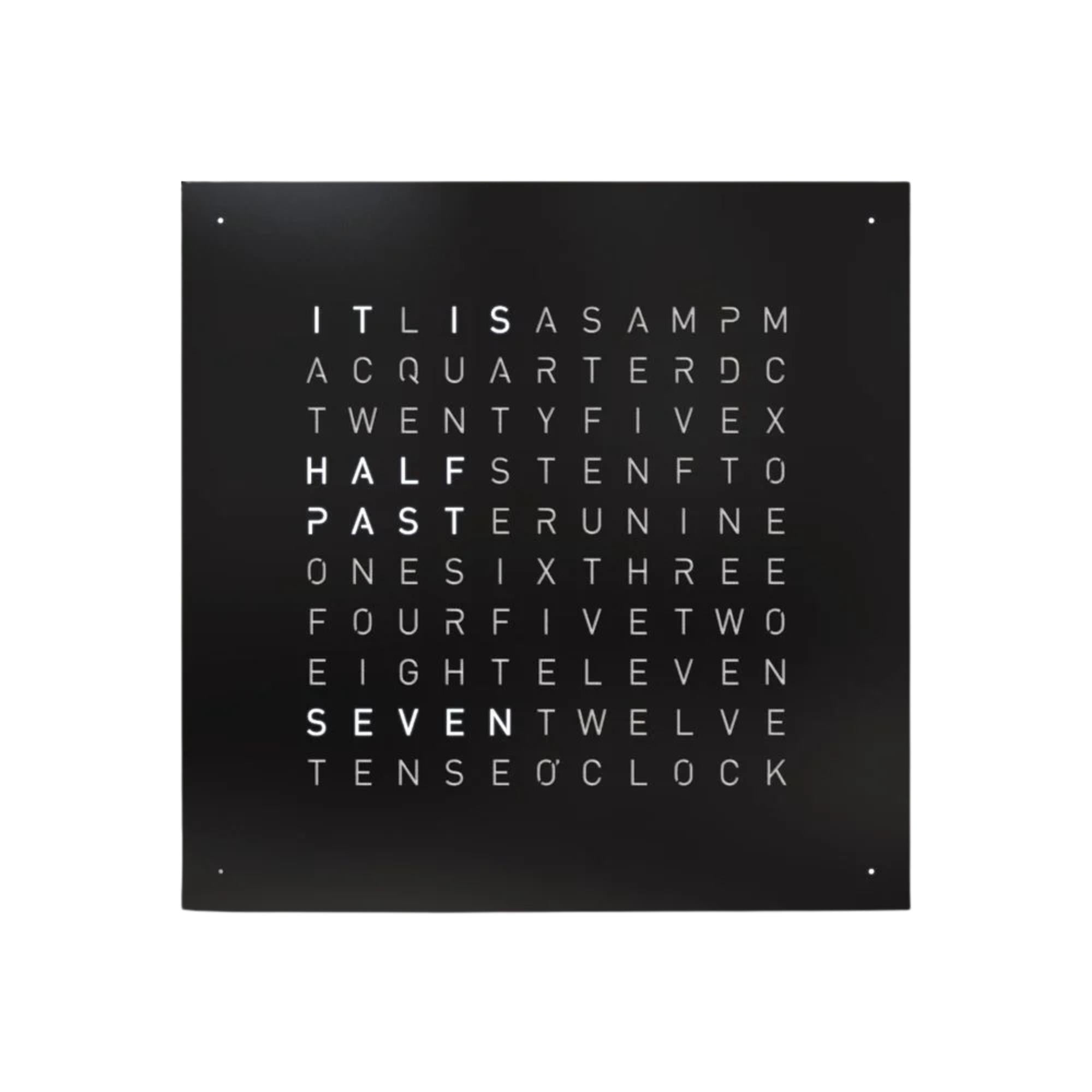 QLOCKTWO Earth 45 Black Pepper English Wall Clock QT4ENBLPC-UK