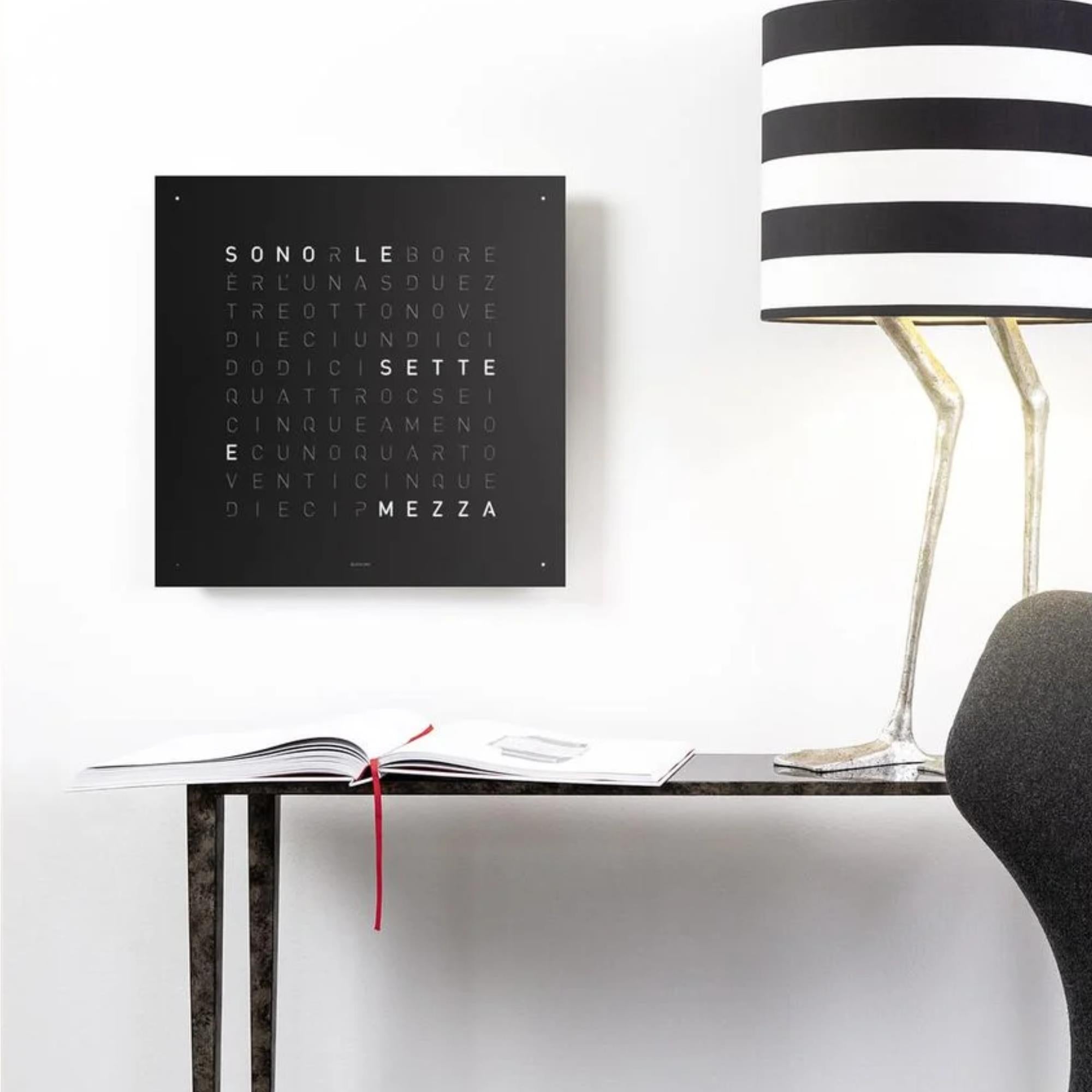 QLOCKTWO Earth 45 Black Pepper English Wall Clock QT4ENBLPC-UK