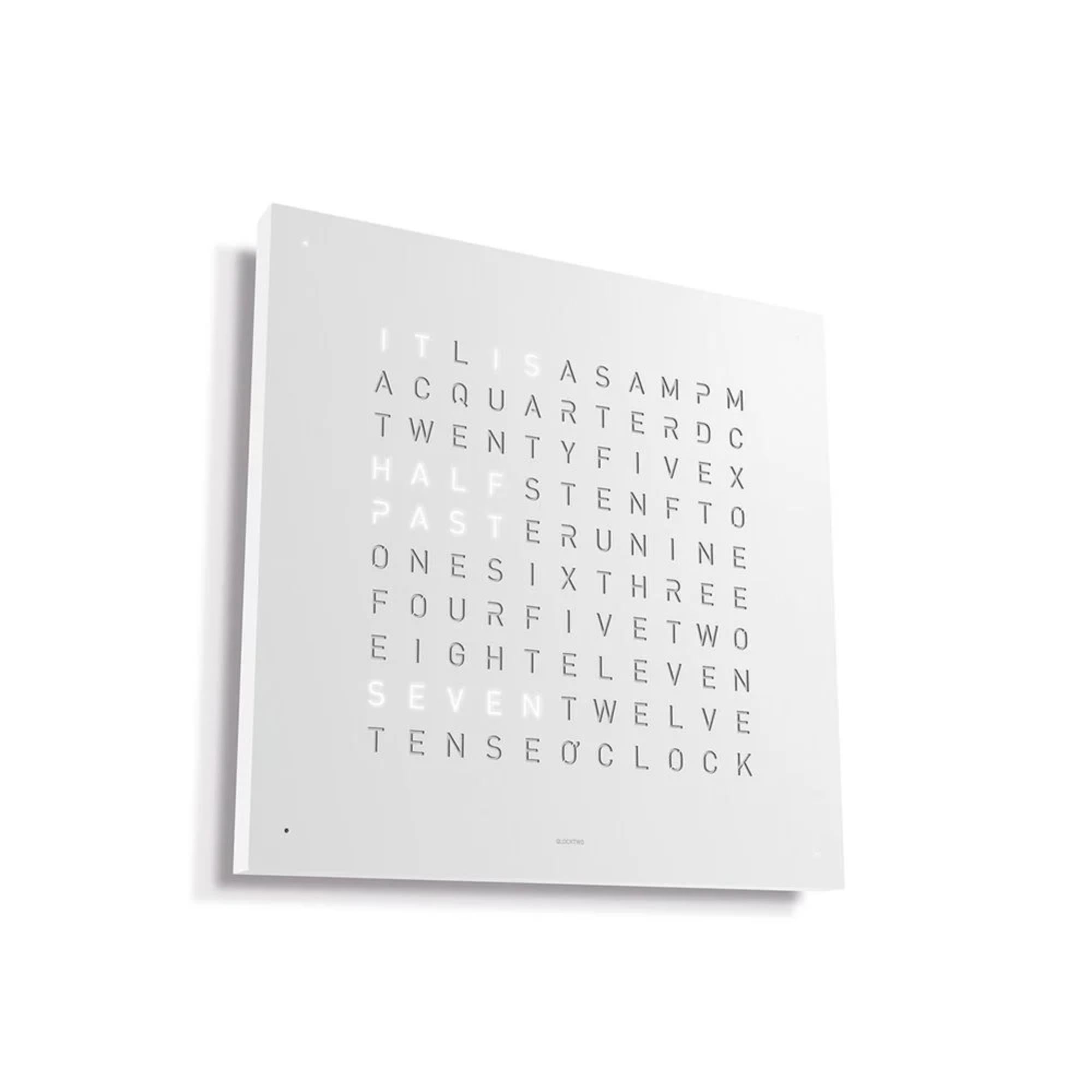 QLOCKTWO Earth 45 White Pepper English Wall Clock QT4ENWHPC-UK