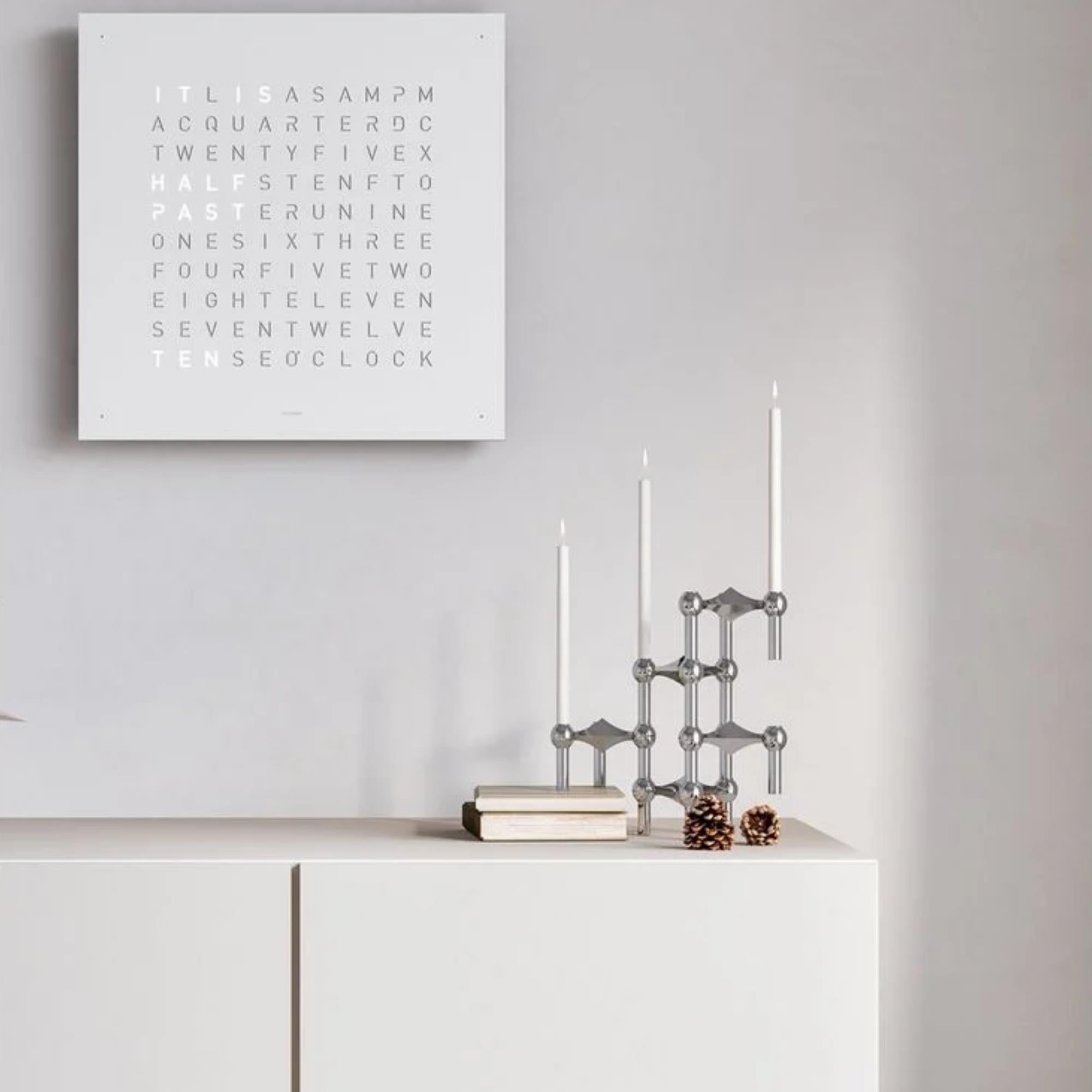 QLOCKTWO Earth 45 White Pepper English Wall Clock QT4ENWHPC-UK