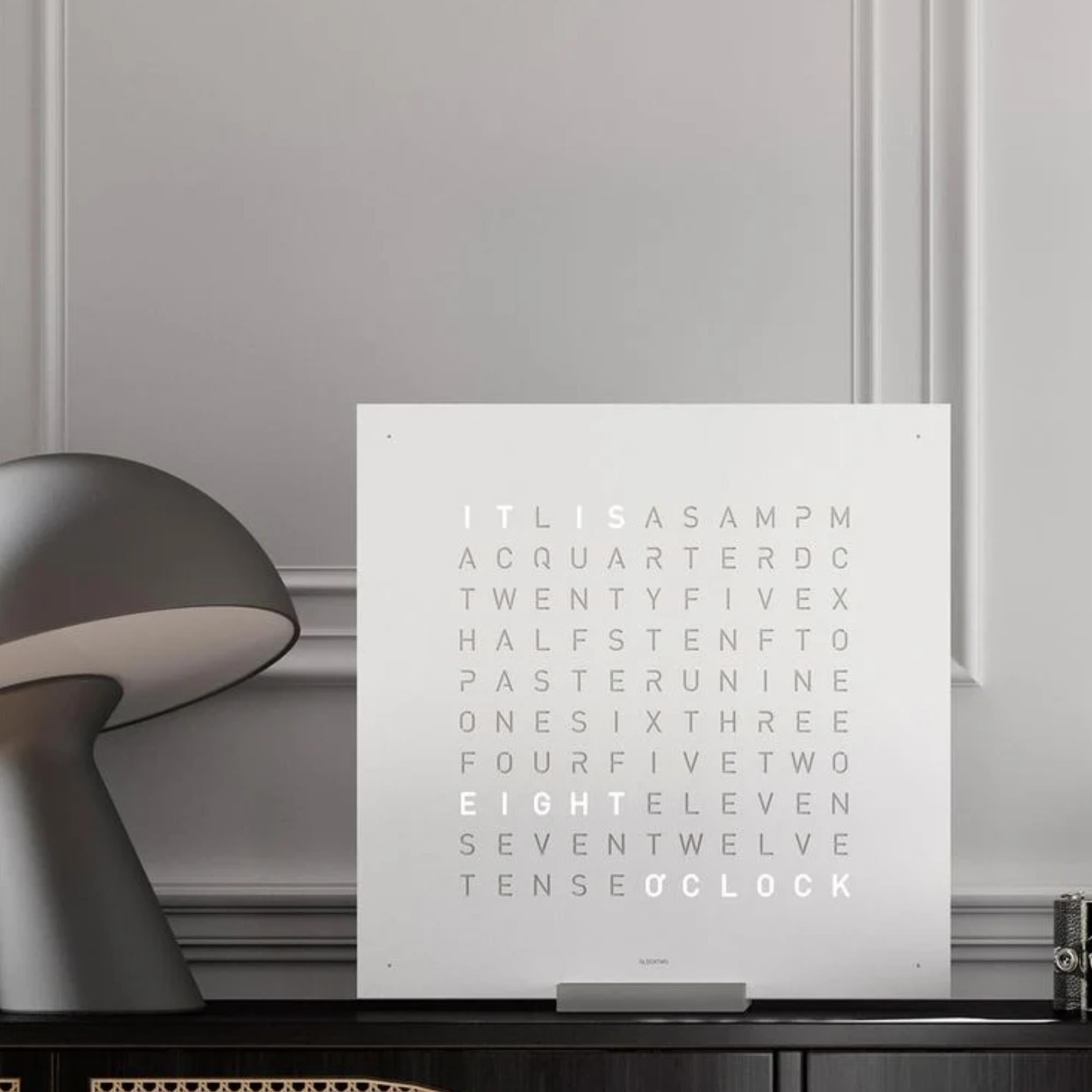 QLOCKTWO Earth 45 White Pepper English Wall Clock QT4ENWHPC-UK