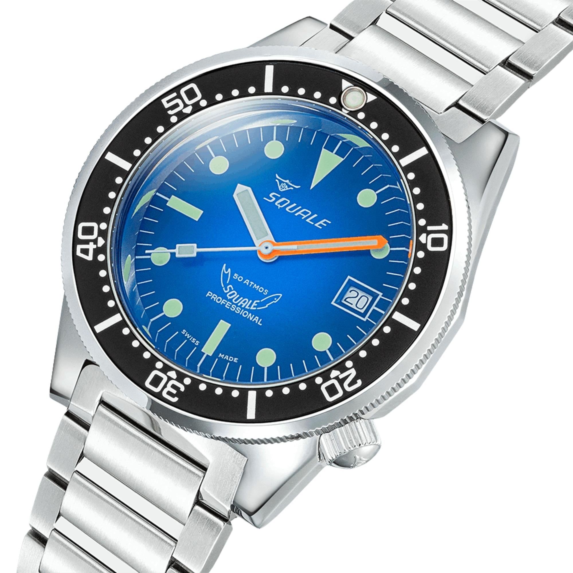 Squale 1521 Voll Leuchtend Militaire 42mm Weißes Zifferblatt Stahl Herren Automatik Uhr 1521FUMIWT.SQ20B