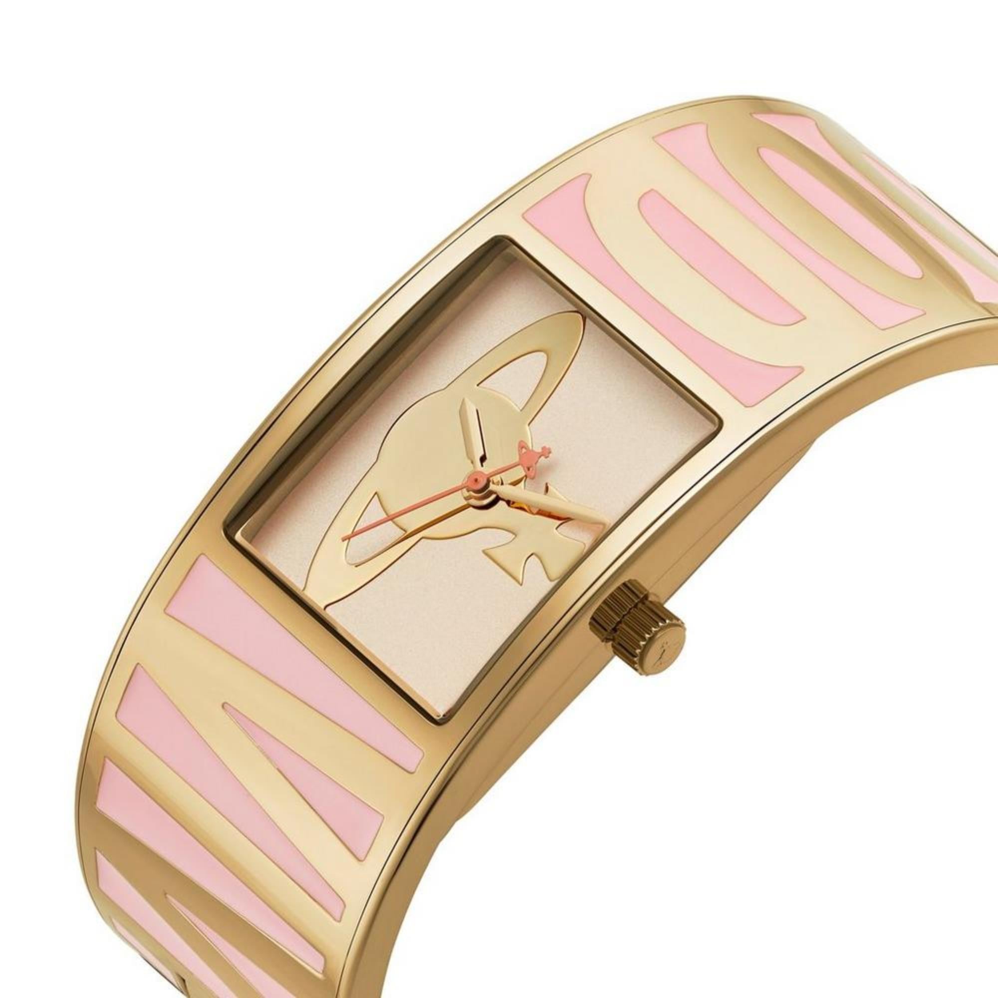 Vivienne Westwood Belvoir 25mm Goldfarbiges Zifferblatt Stahl Damen Quarz Uhr VV325LPKGD