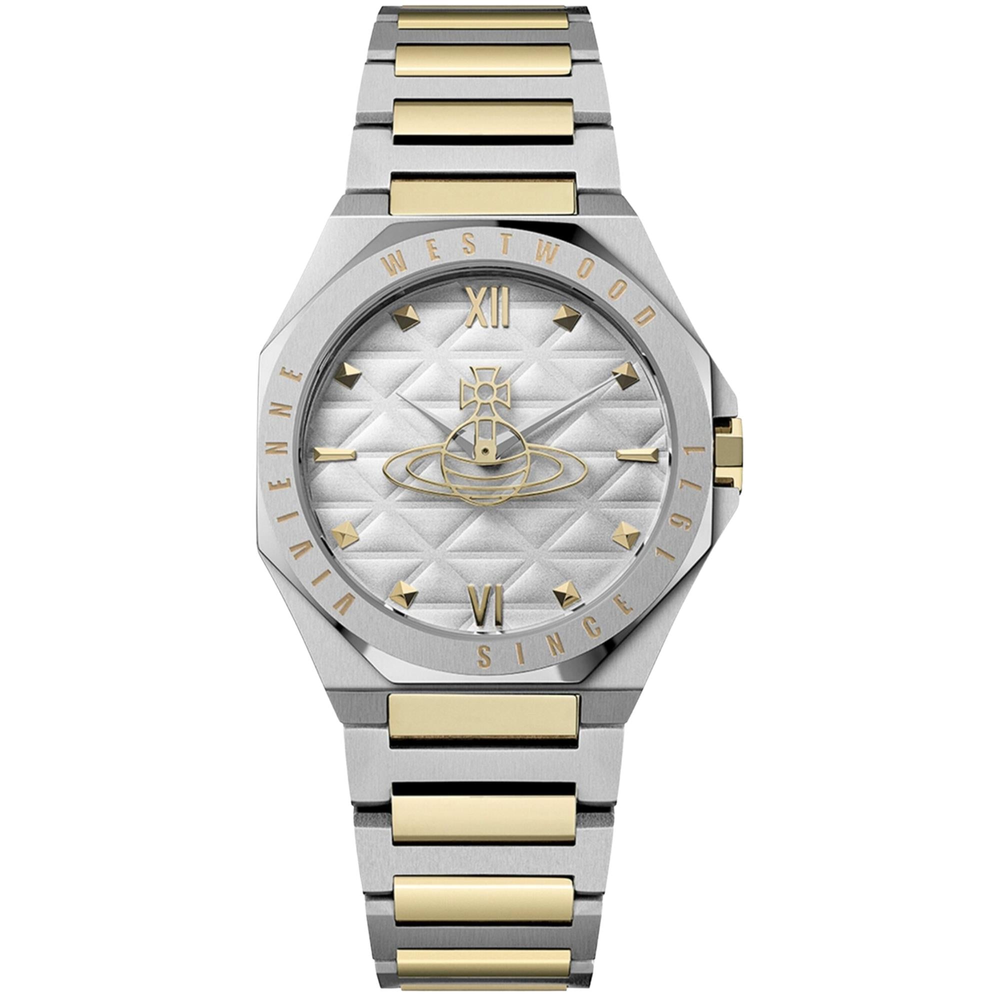 Vivienne Westwood Aldgate 35mm Silver Dial Steel Ladies Quartz Watch VV344SWSG