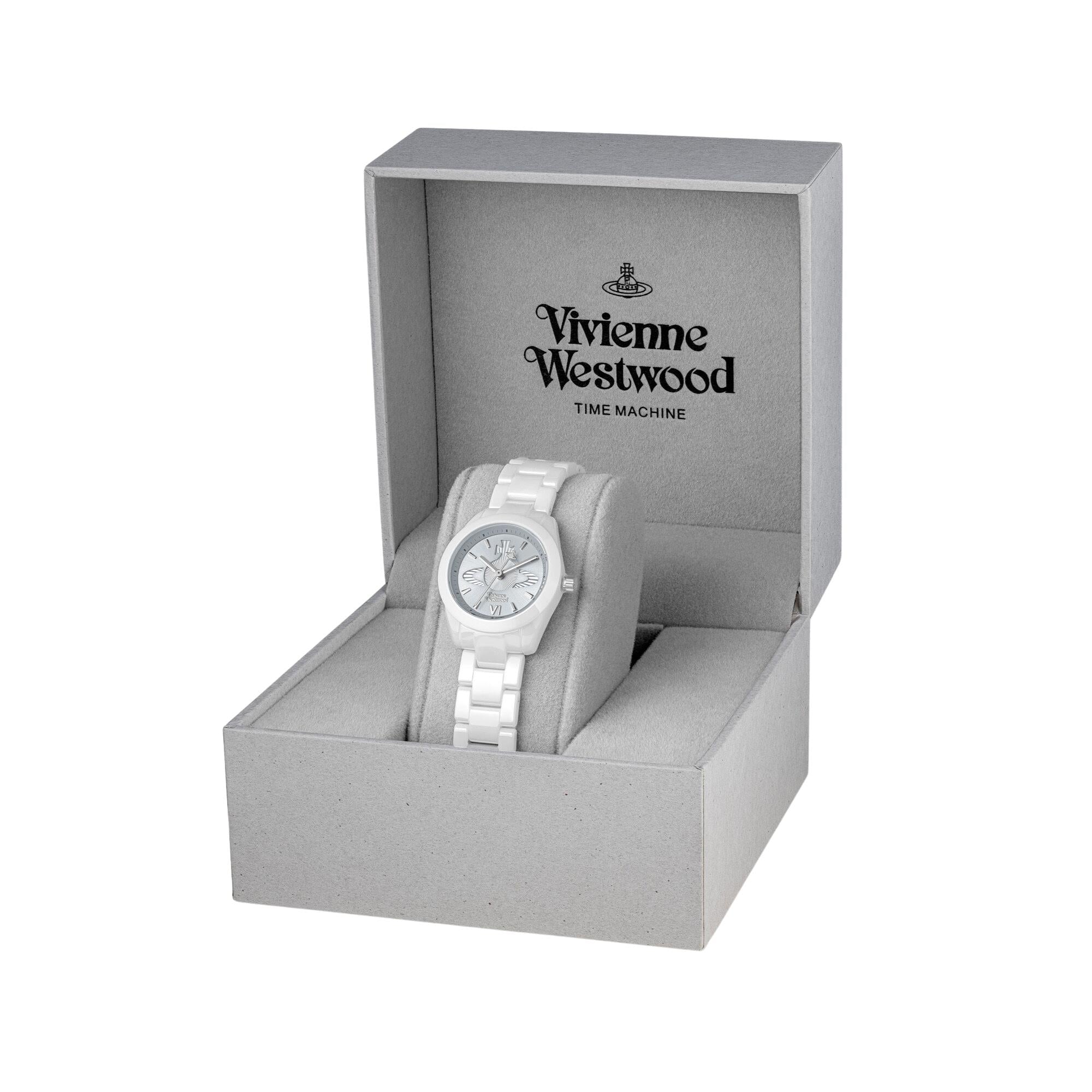 Vivienne Westwood Fenchurch Ceramica 29mm Soft Blue Dial Ceramic Ladies Quartz Watch VV358LBLWH