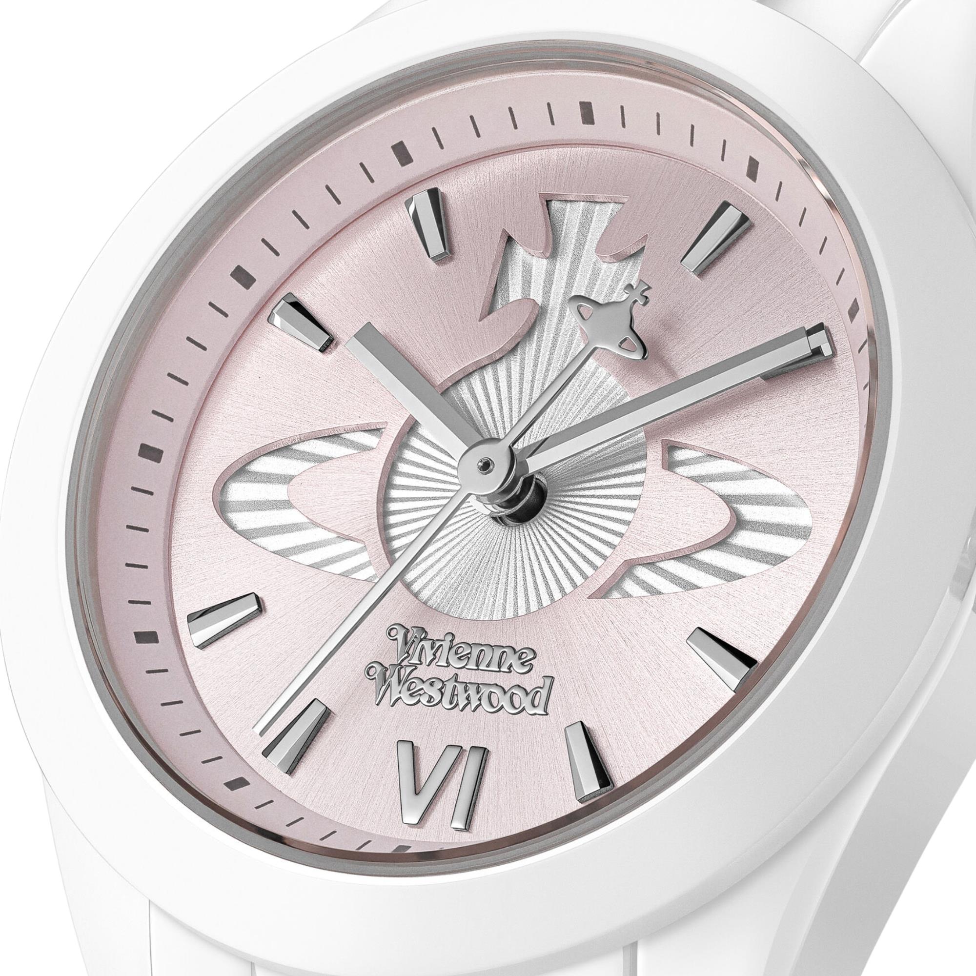 Vivienne Westwood Fenchurch Ceramica 29mm Pink Dial Ceramic Ladies Quartz Watch VV358LPKWH