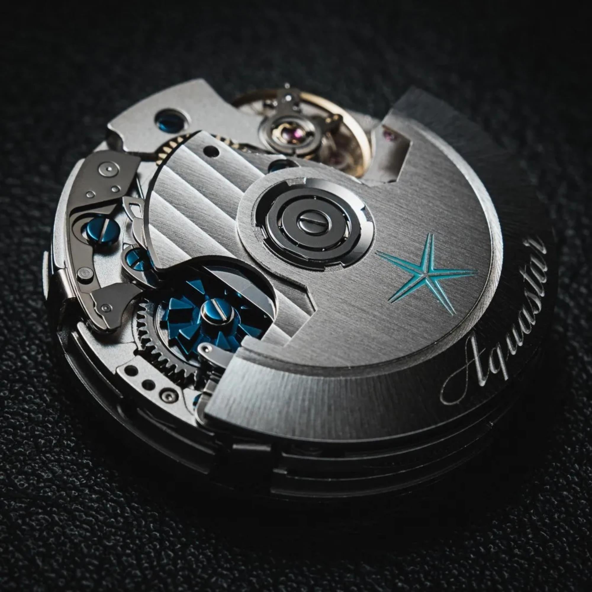 Aquastar Deepstar Silverline 39mm Chronograph silbernes Zifferblatt Stahl Herren Automatik Uhr