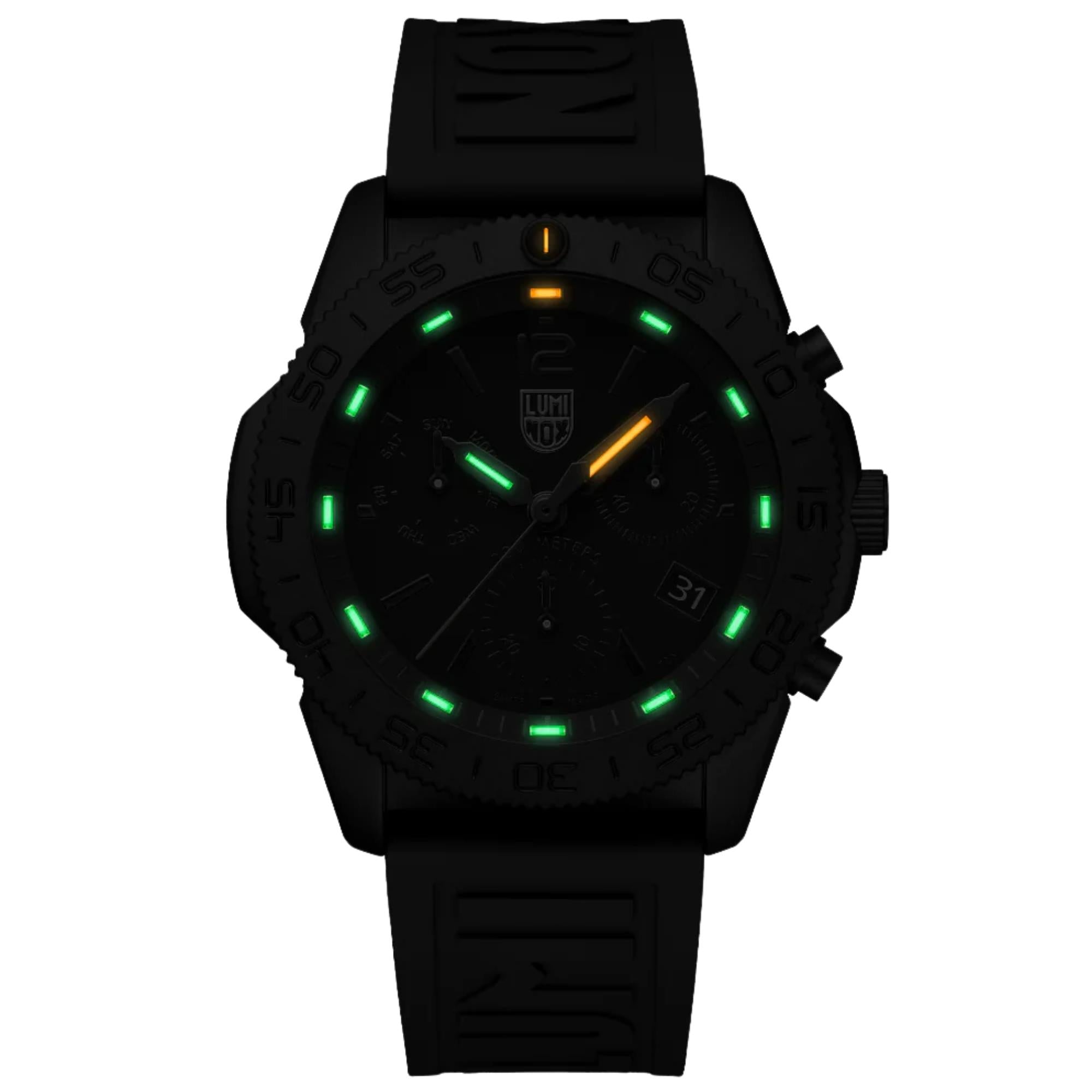 Luminox Pacific Diver 44mm Chronograph Schwarzes Zifferblatt Gummi Herren Quarzuhr XS.3141.BO.1