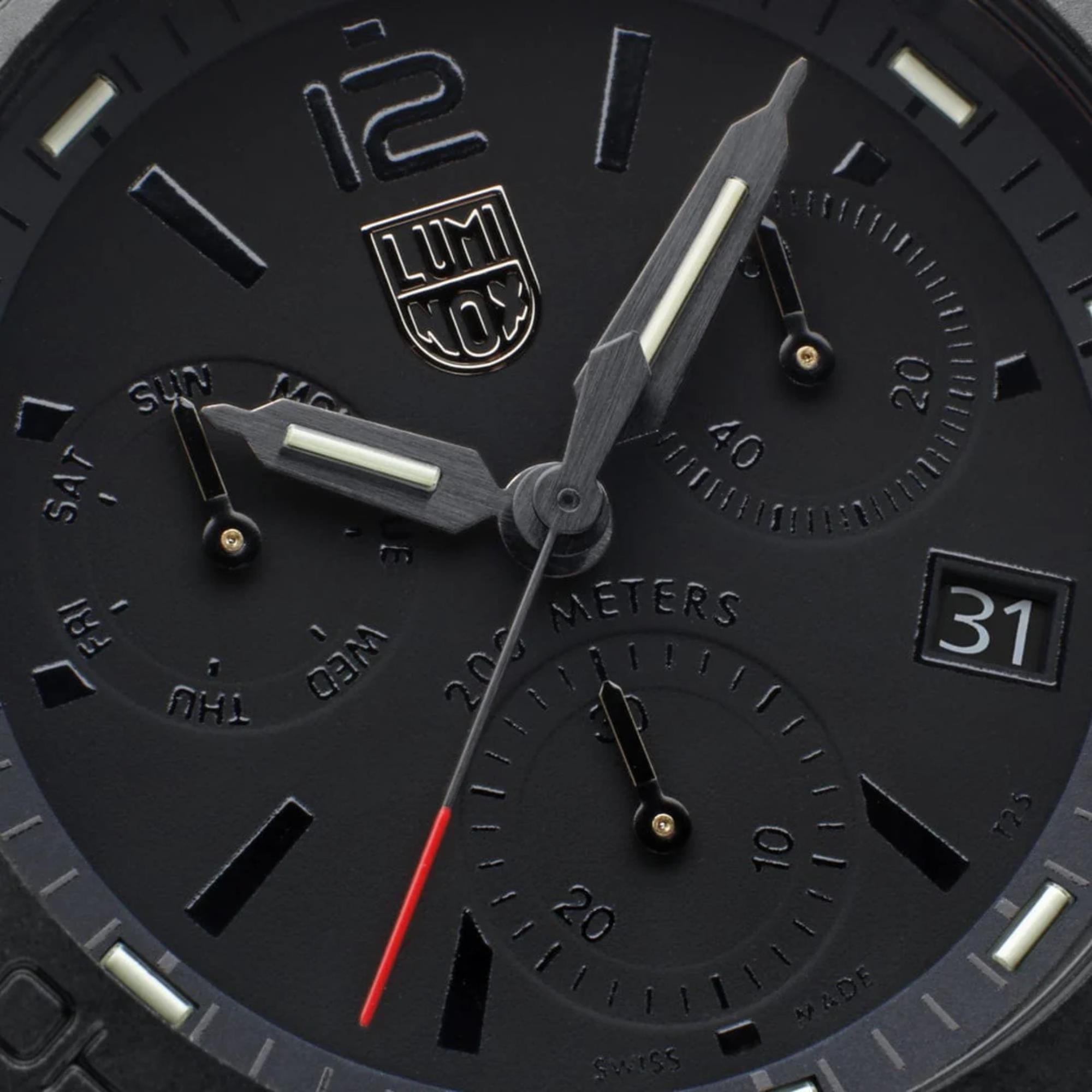 Luminox Pacific Diver 44mm Chronograph Schwarzes Zifferblatt Gummi Herren Quarzuhr XS.3141.BO.1