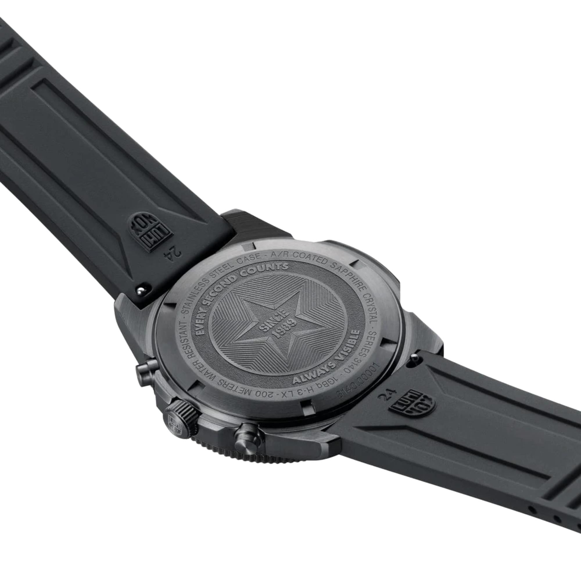Luminox Pacific Diver 44mm Chronograph Schwarzes Zifferblatt Gummi Herren Quarzuhr XS.3141.BO.1