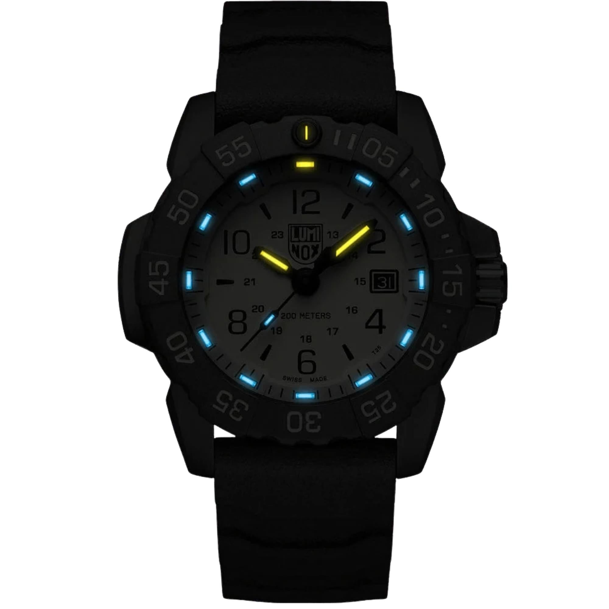 Luminox Navy Seal Foundation45mm Sand-Coloured Dial Rubber Mens Quartz Watch XS.3251.CB.NSF.2