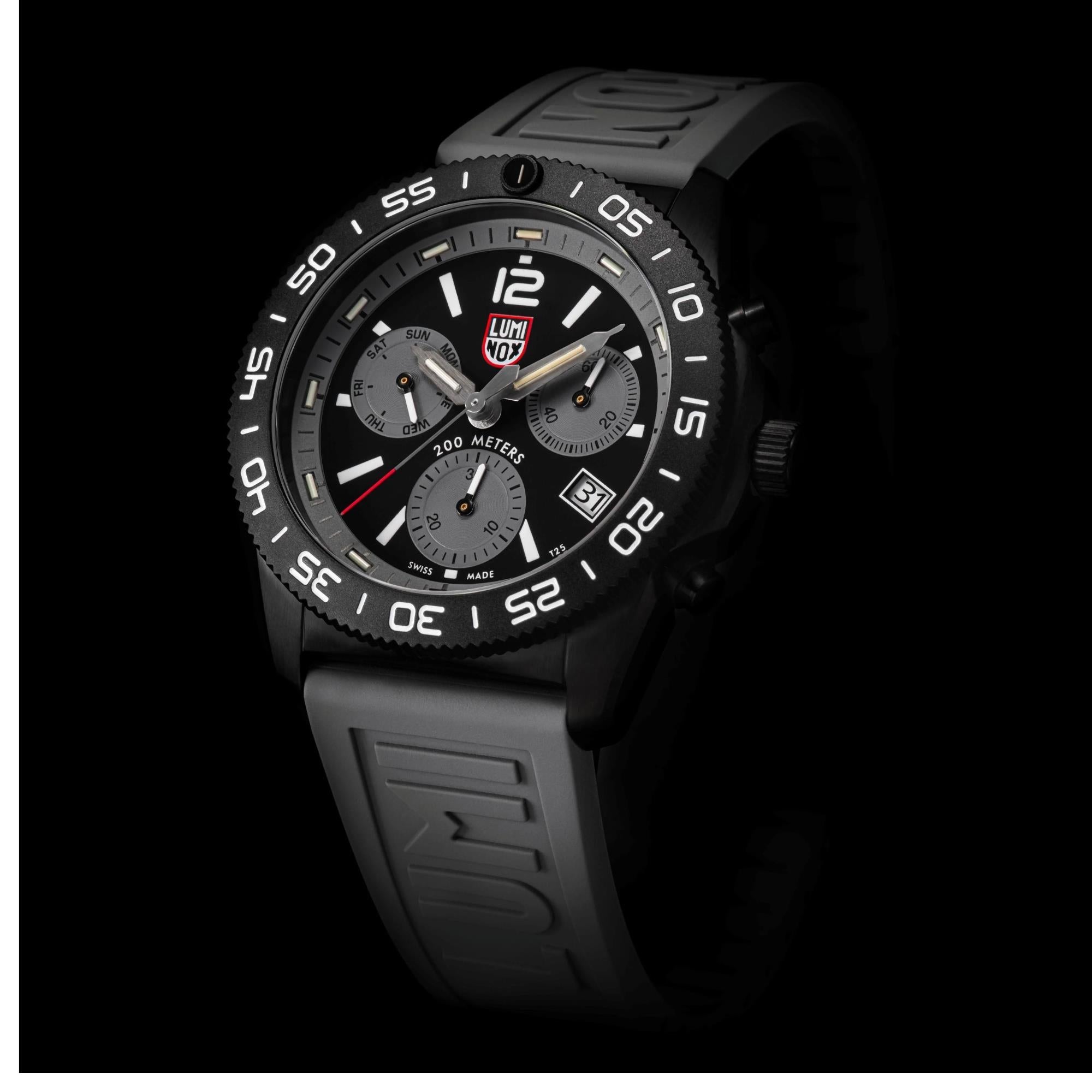 Luminox Pacific Diver 44mm Chronograph Black Dial Rubber Mens Quartz Watch XS.3148