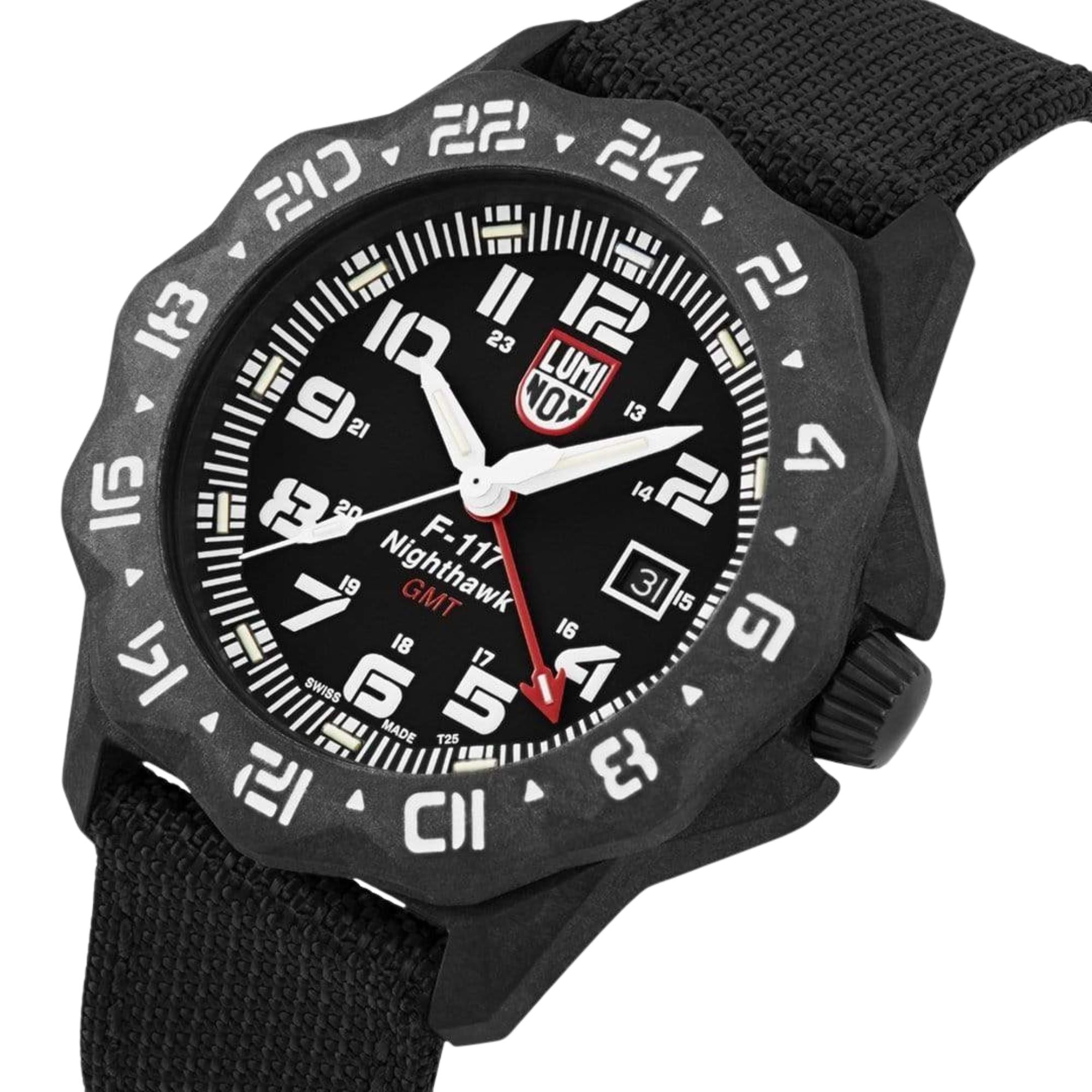 Montre quartz homme Luminox F-117 Nighthawk 44mm Cadran Noir Kevlar XA.6441