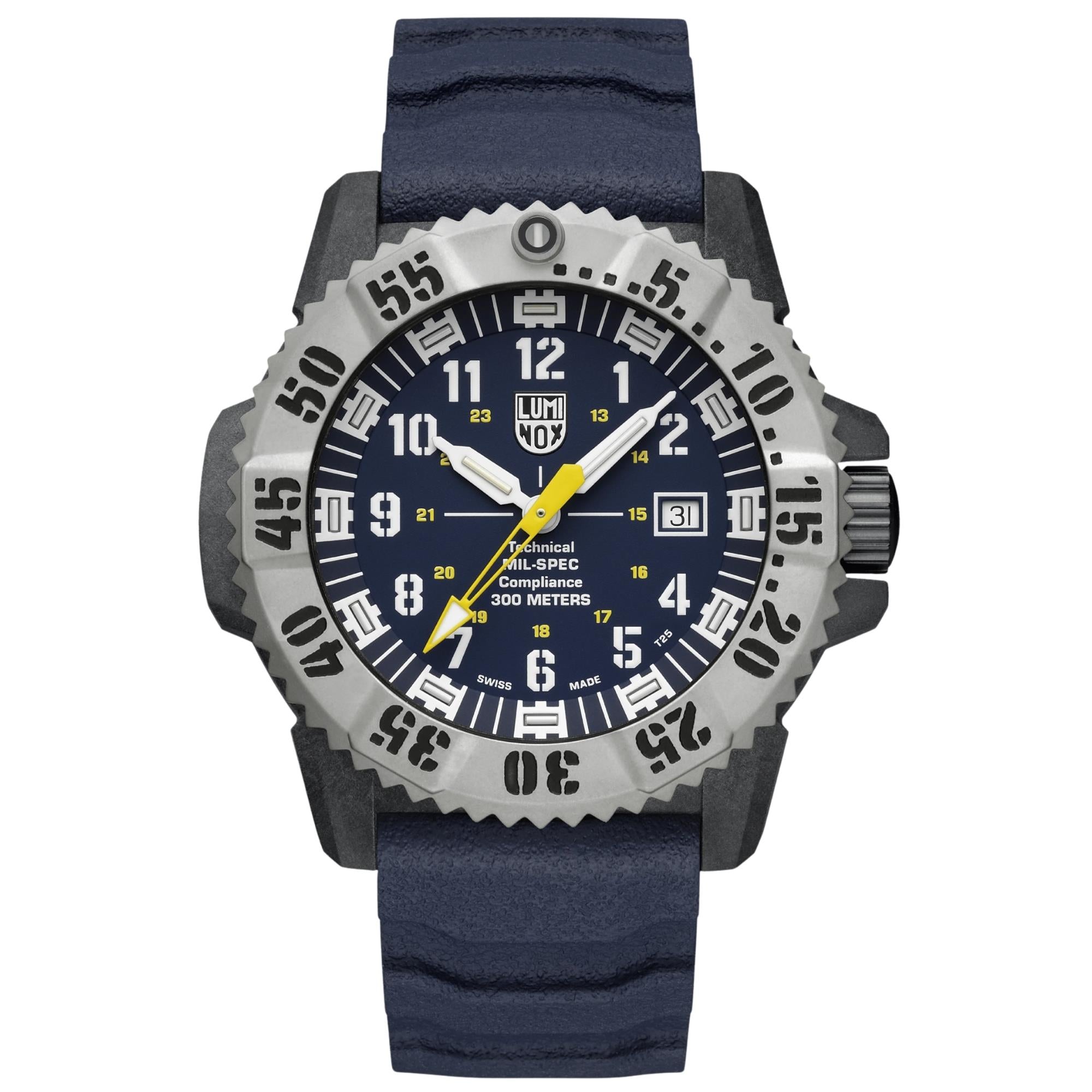 Luminox MIL-SPEC Inspired 46mm Titanium Blue Dial Rubber Mens Quartz Watch XL.3355.2